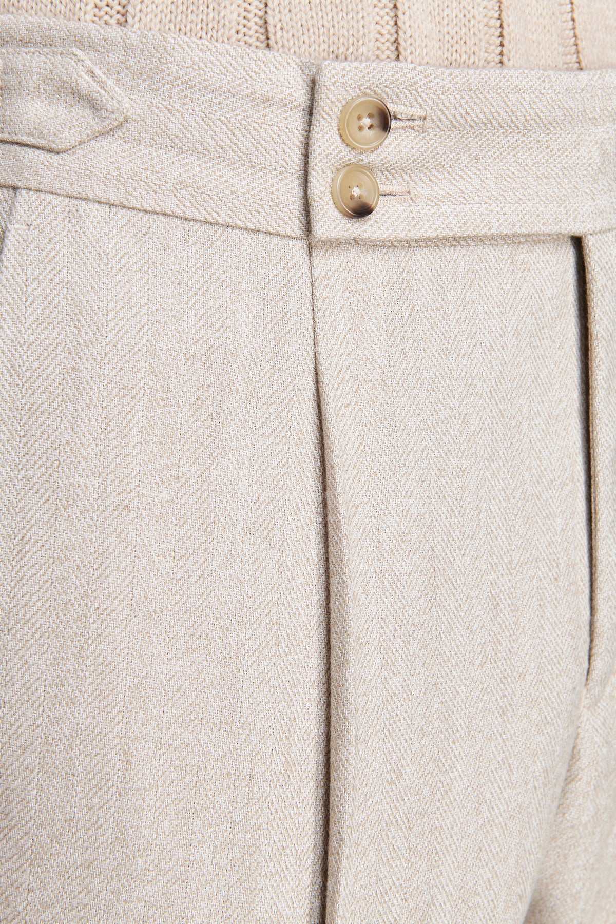 Pantaloni Herringbone "Contemporary" corda