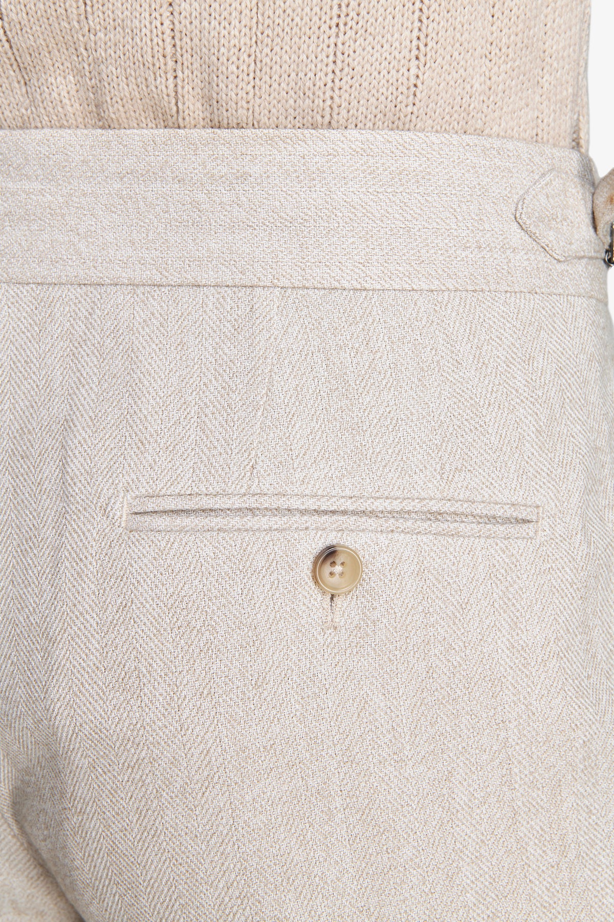 Pantaloni Herringbone "Contemporary" corda