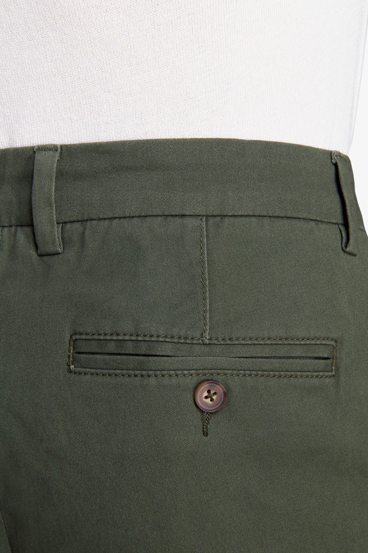 Pantaloni chino gabardina regular verdi