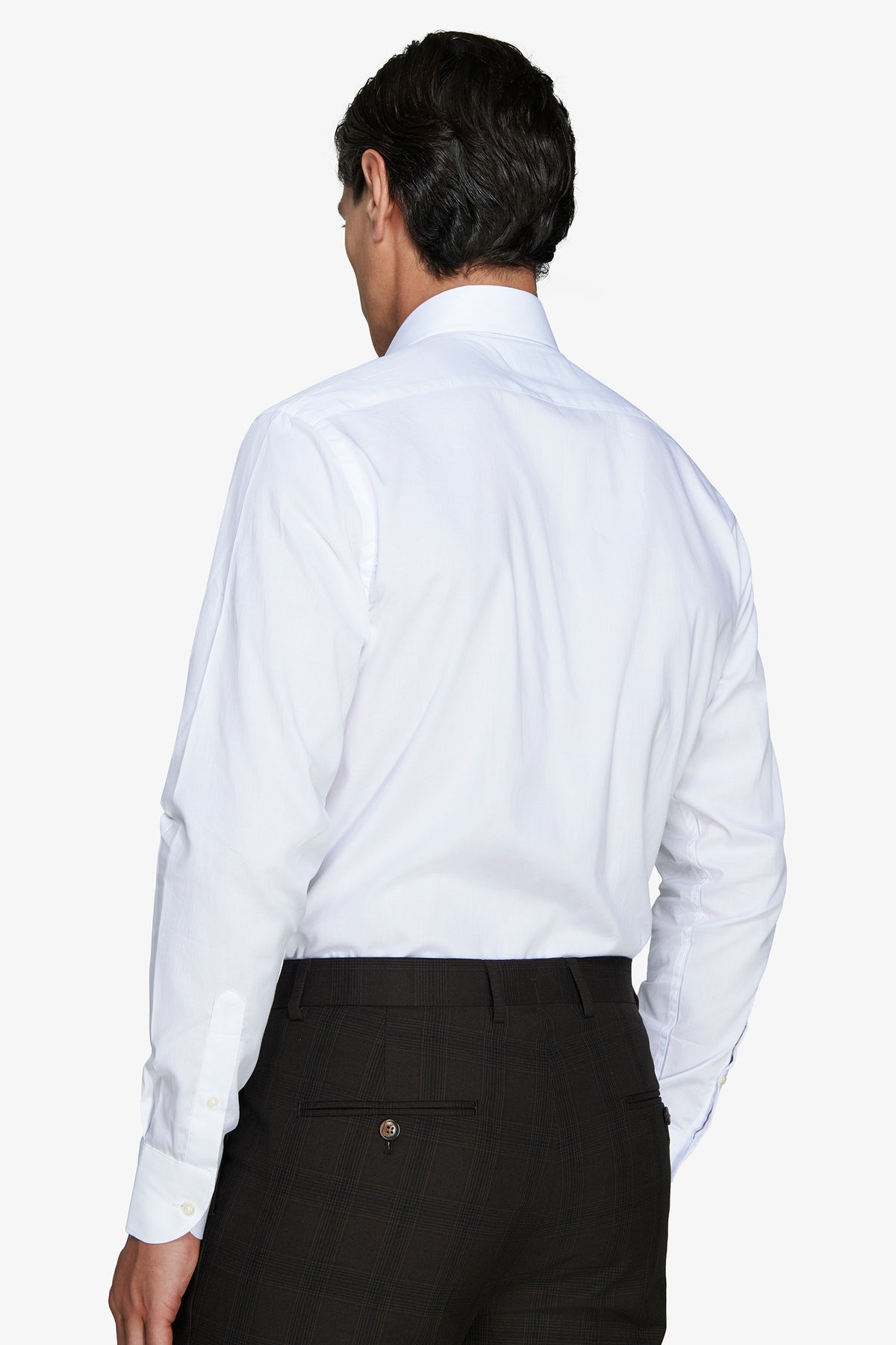 Chemise classique en piqué blanche 