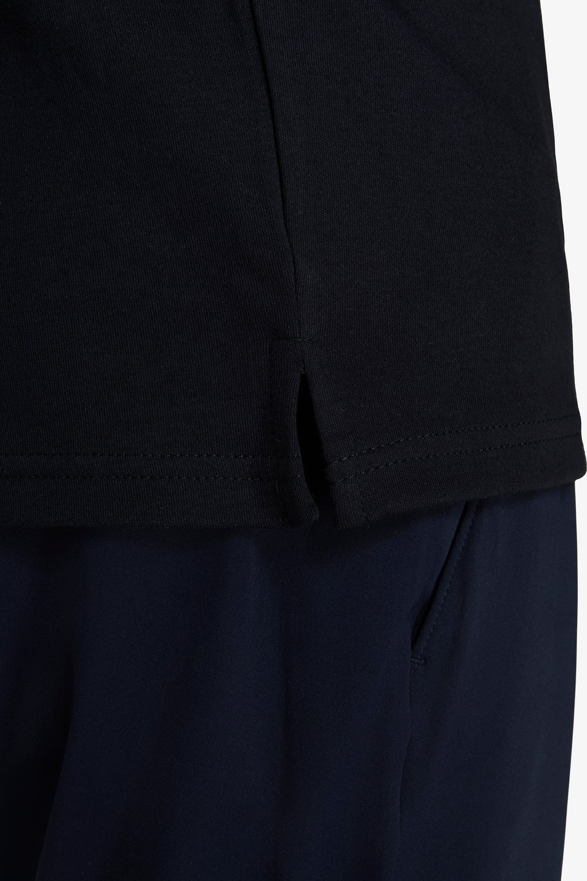 Blue interlock cotton t-shirt