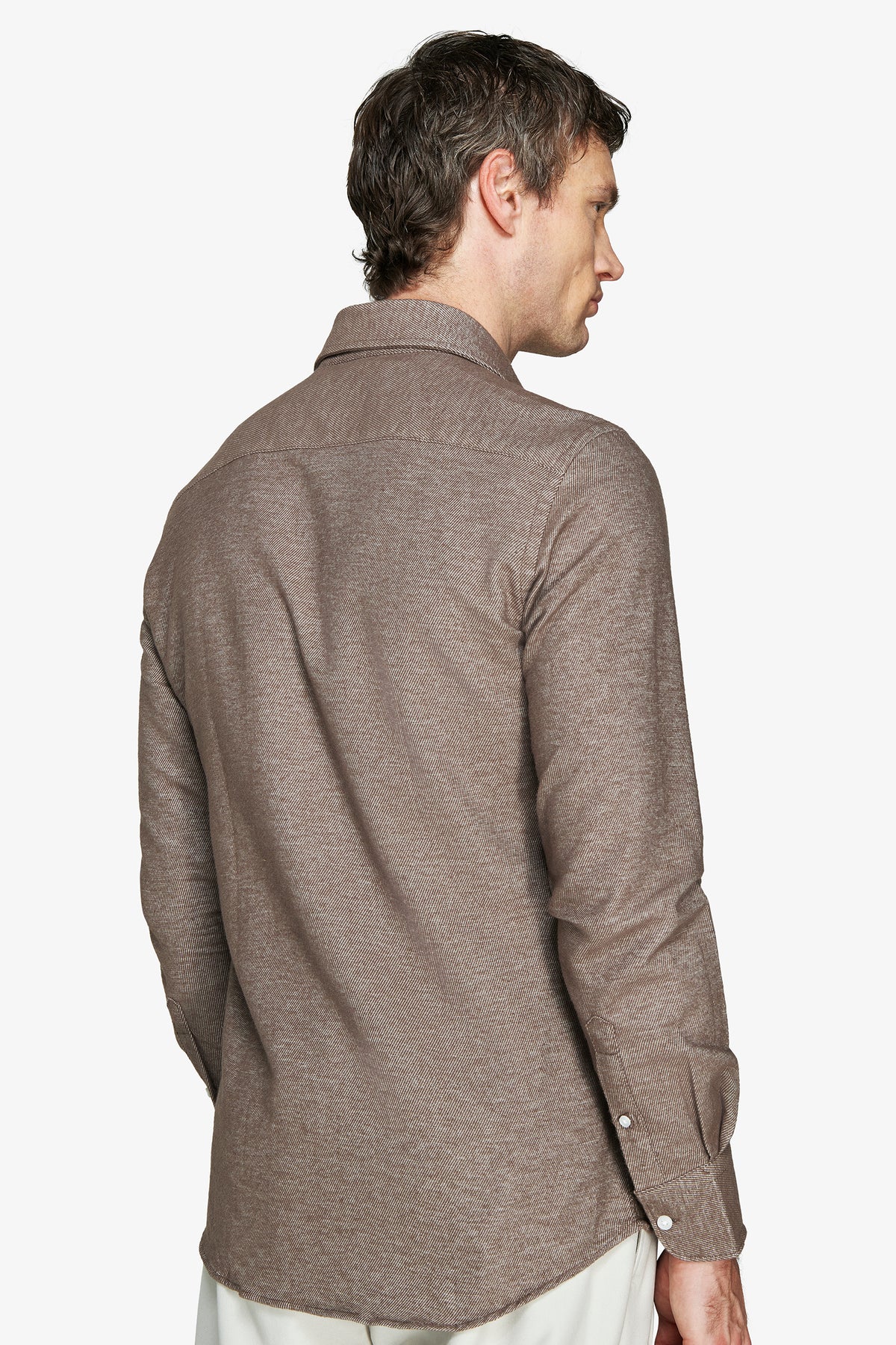 Camicia melange tortora
