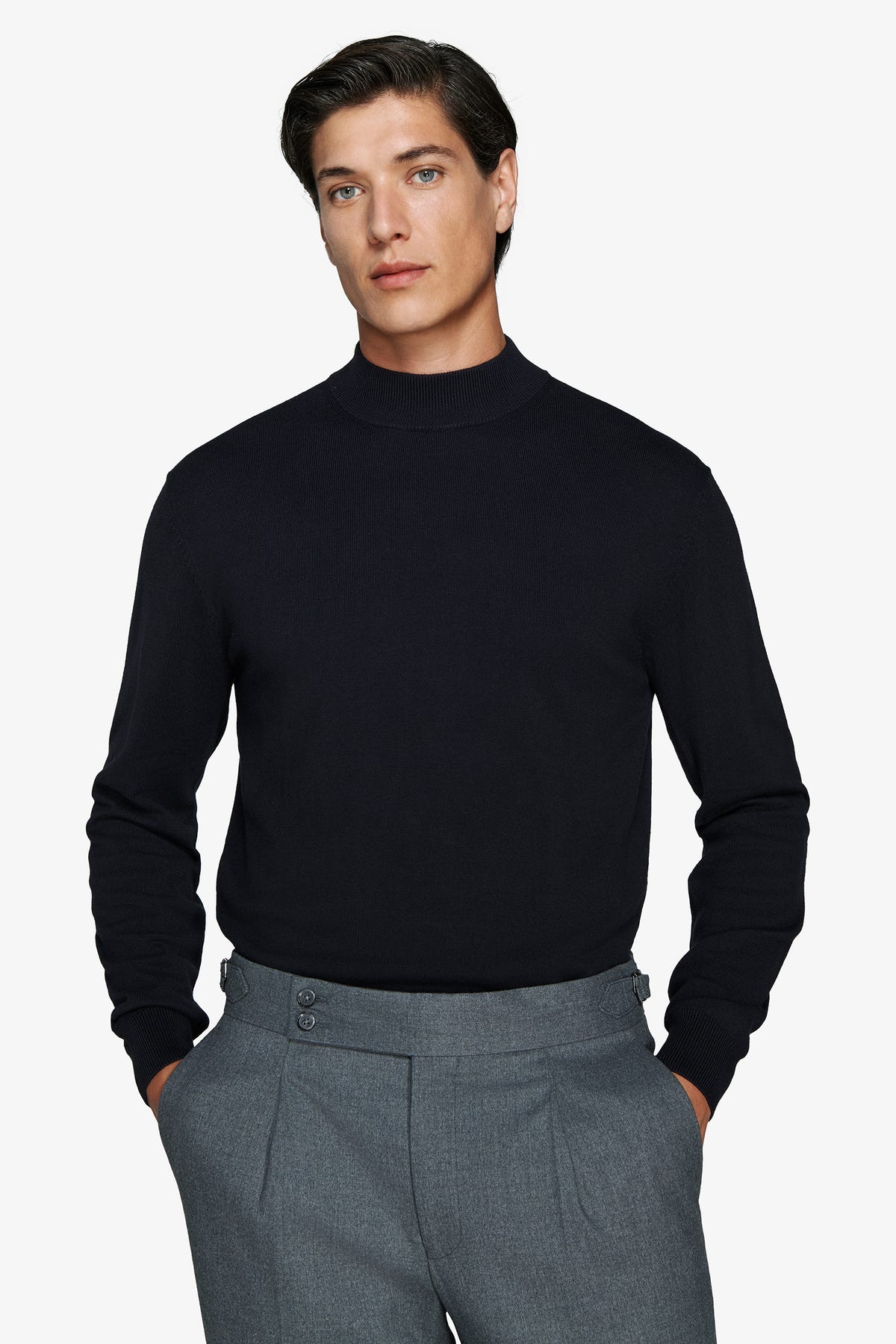 Maglia lupetto basic blu