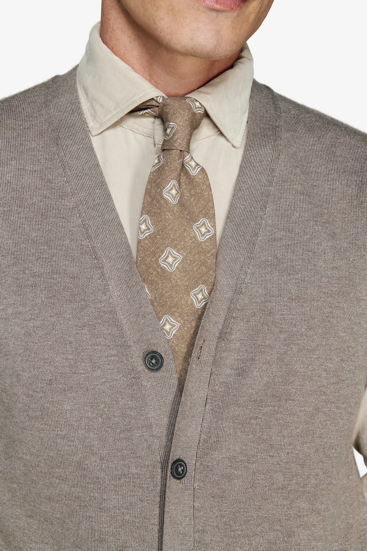 Strickweste in Taupe