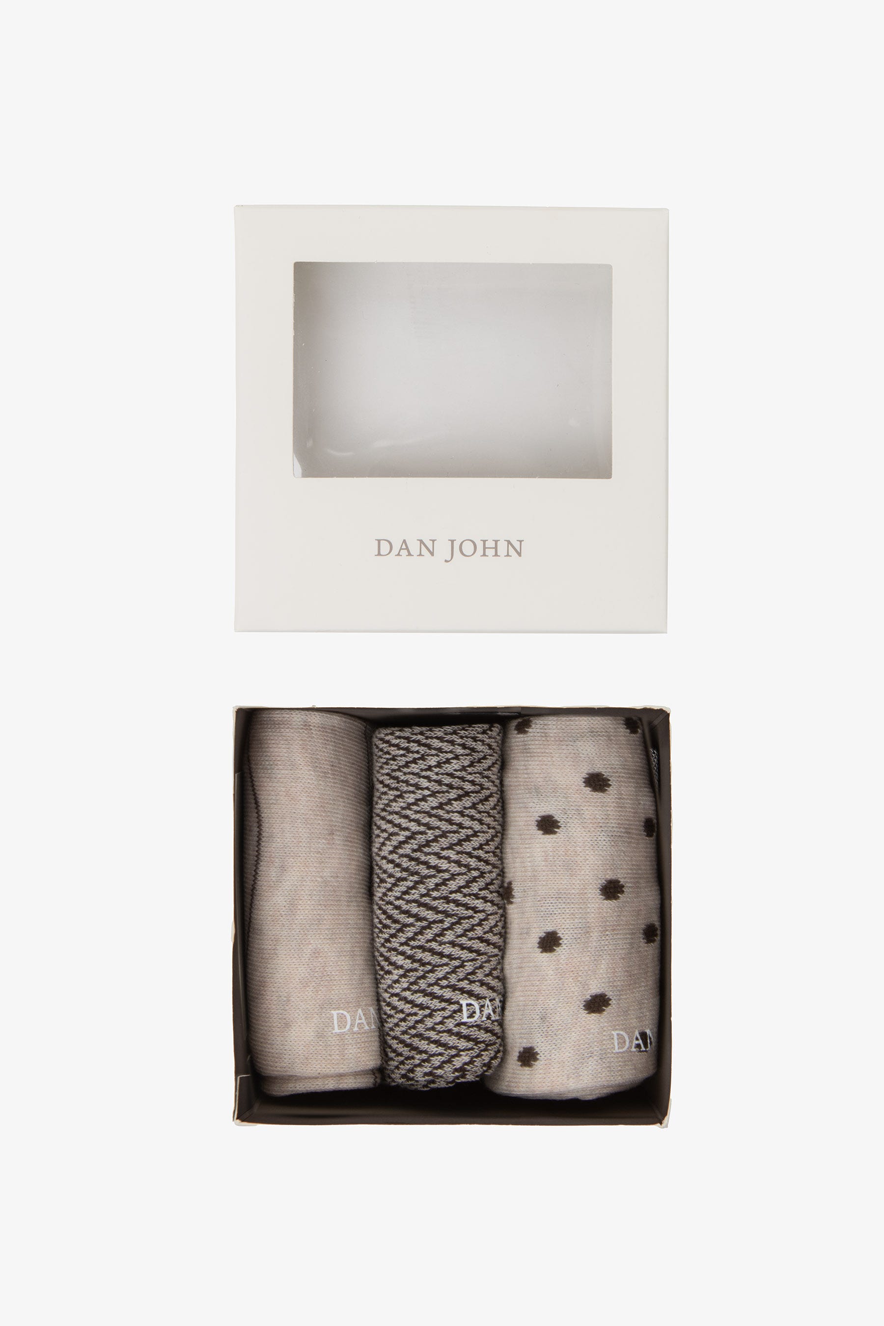 3-pack calzini multi fantasia beige-Dan John