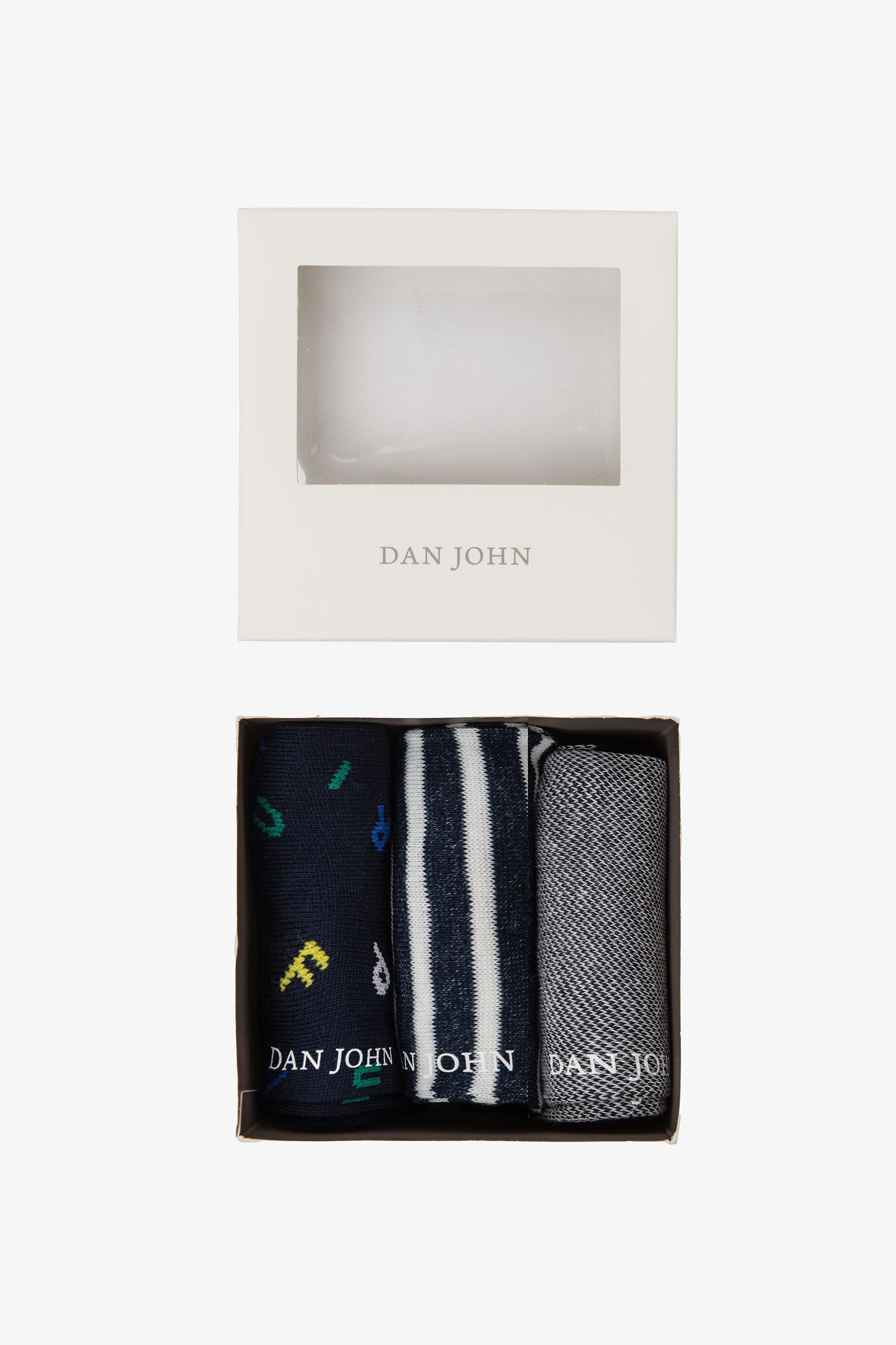 3-pack calzini multi fantasia blu-Dan John