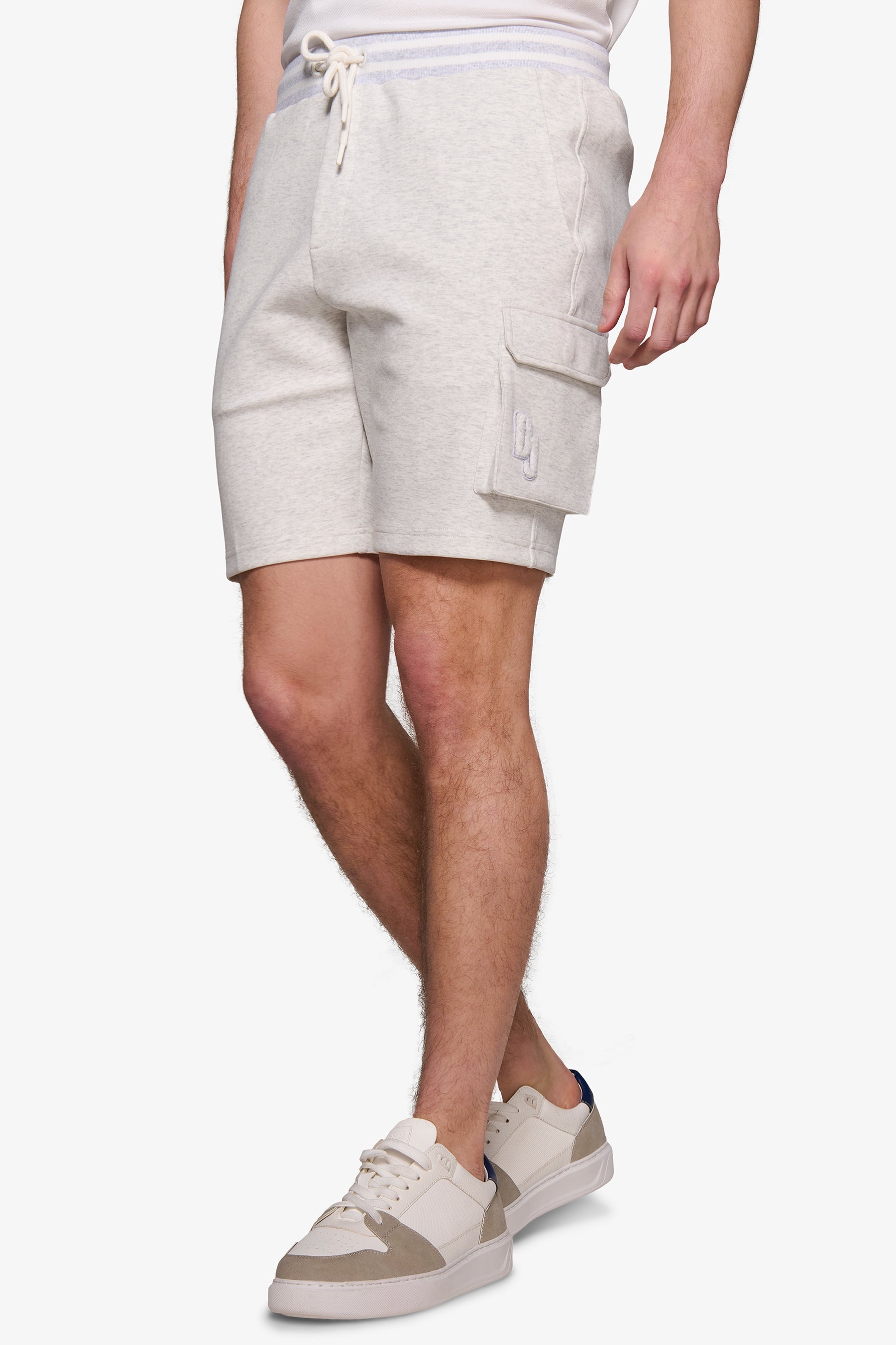 Bermuda in felpa DNJ grigio melange-Dan John