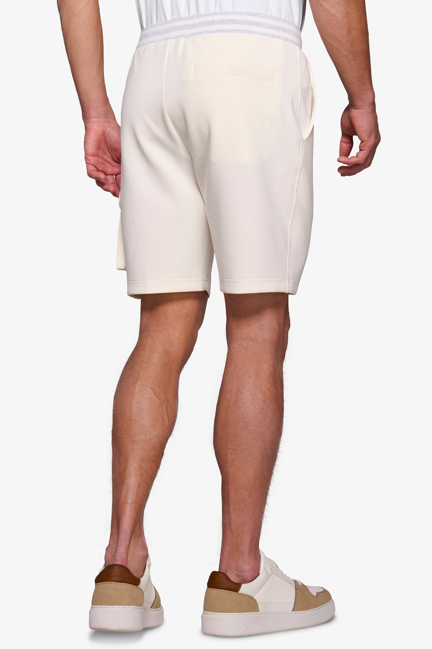 Bermuda in felpa DNJ off white-Dan John
