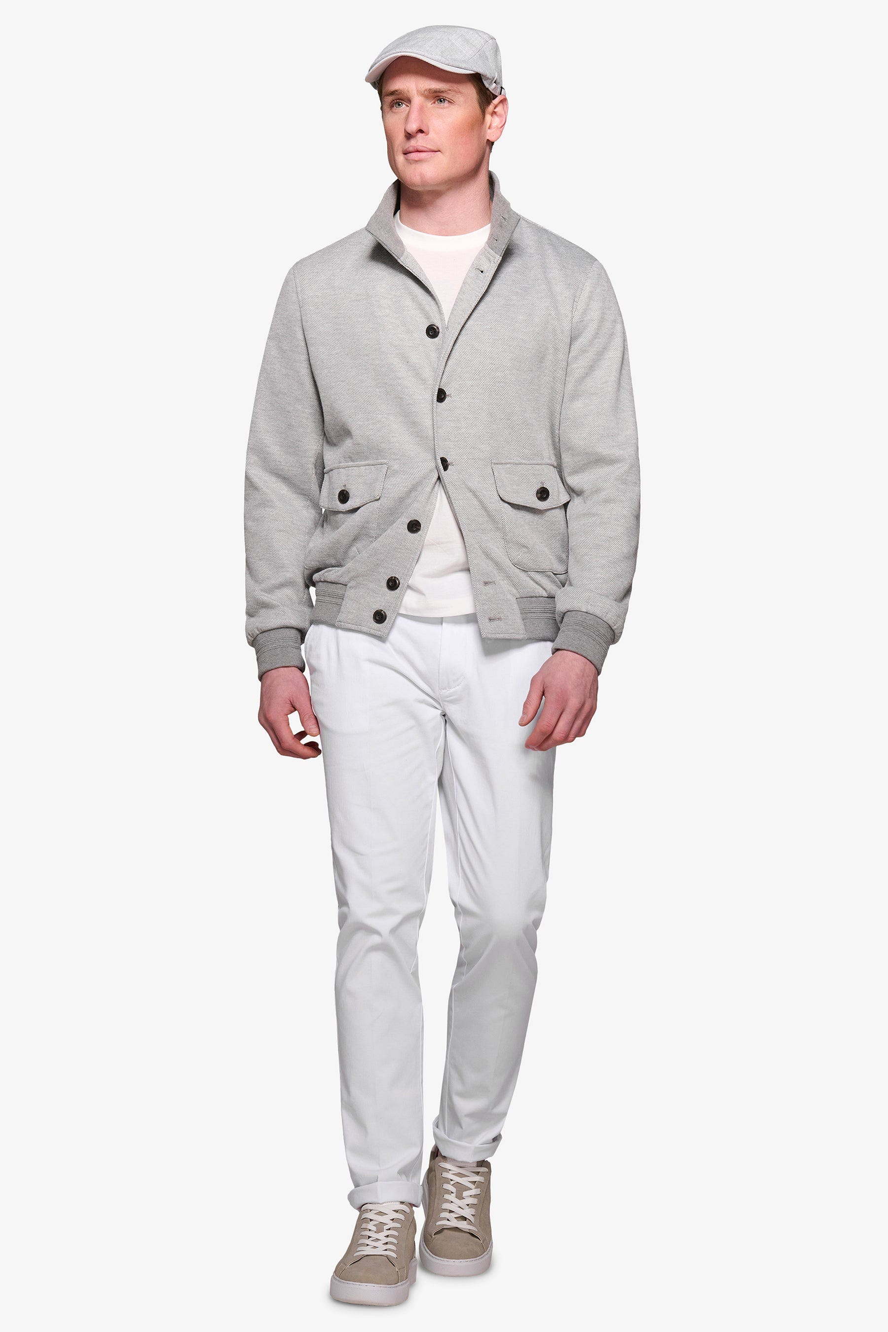 Bomber "Break" grigio melange-Dan John