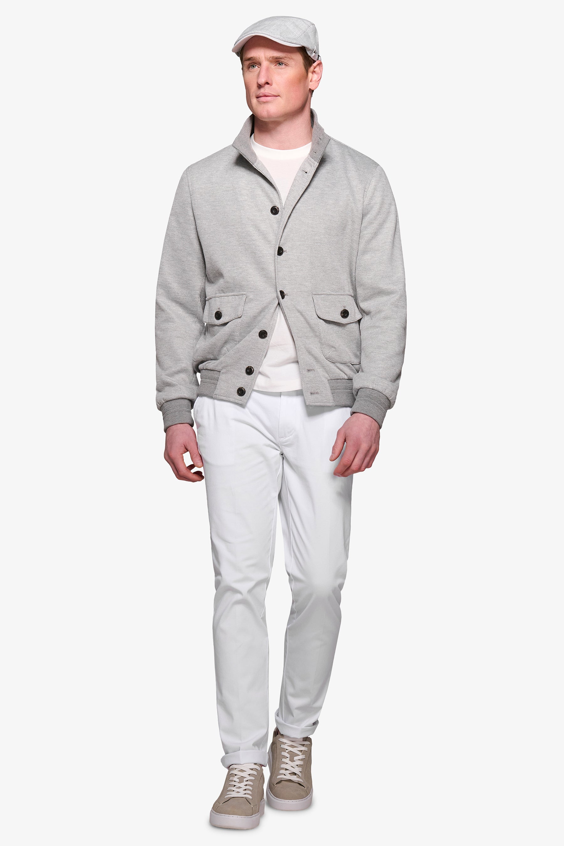 Bomber "Break" grigio melange-Dan John