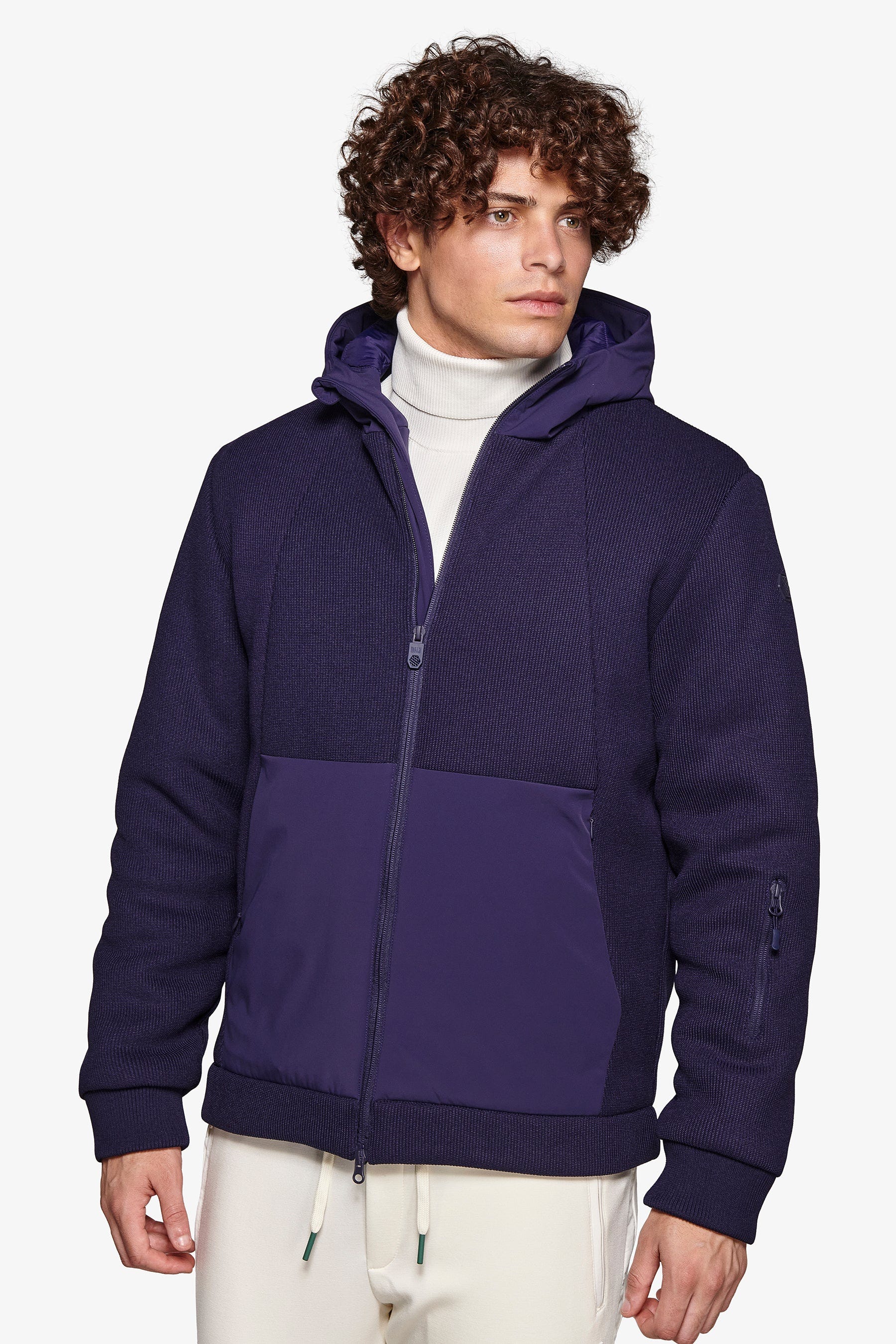 Bomber bimaterico DNJ blu-Dan John