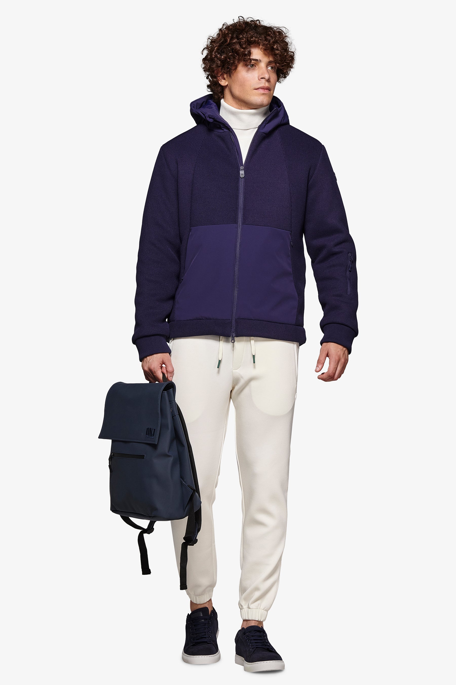 Bomber bimaterico DNJ blu-Dan John