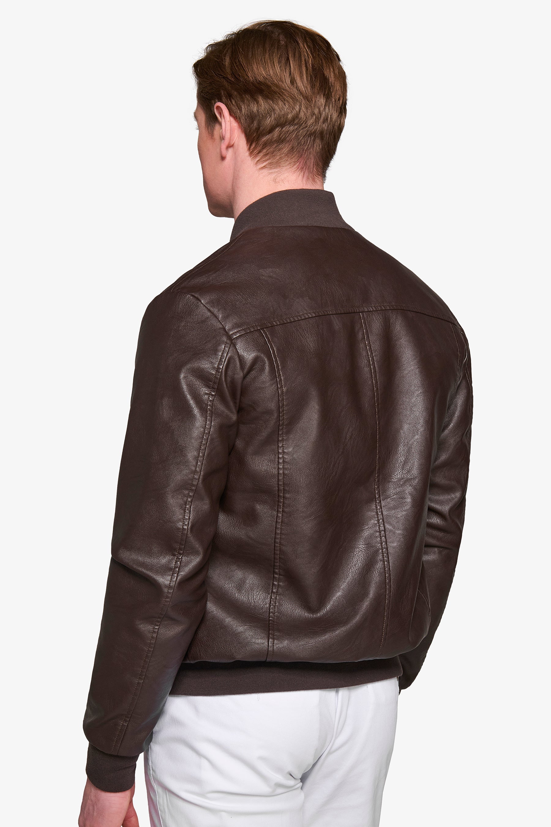 Bomber in ecopelle moro-Dan John