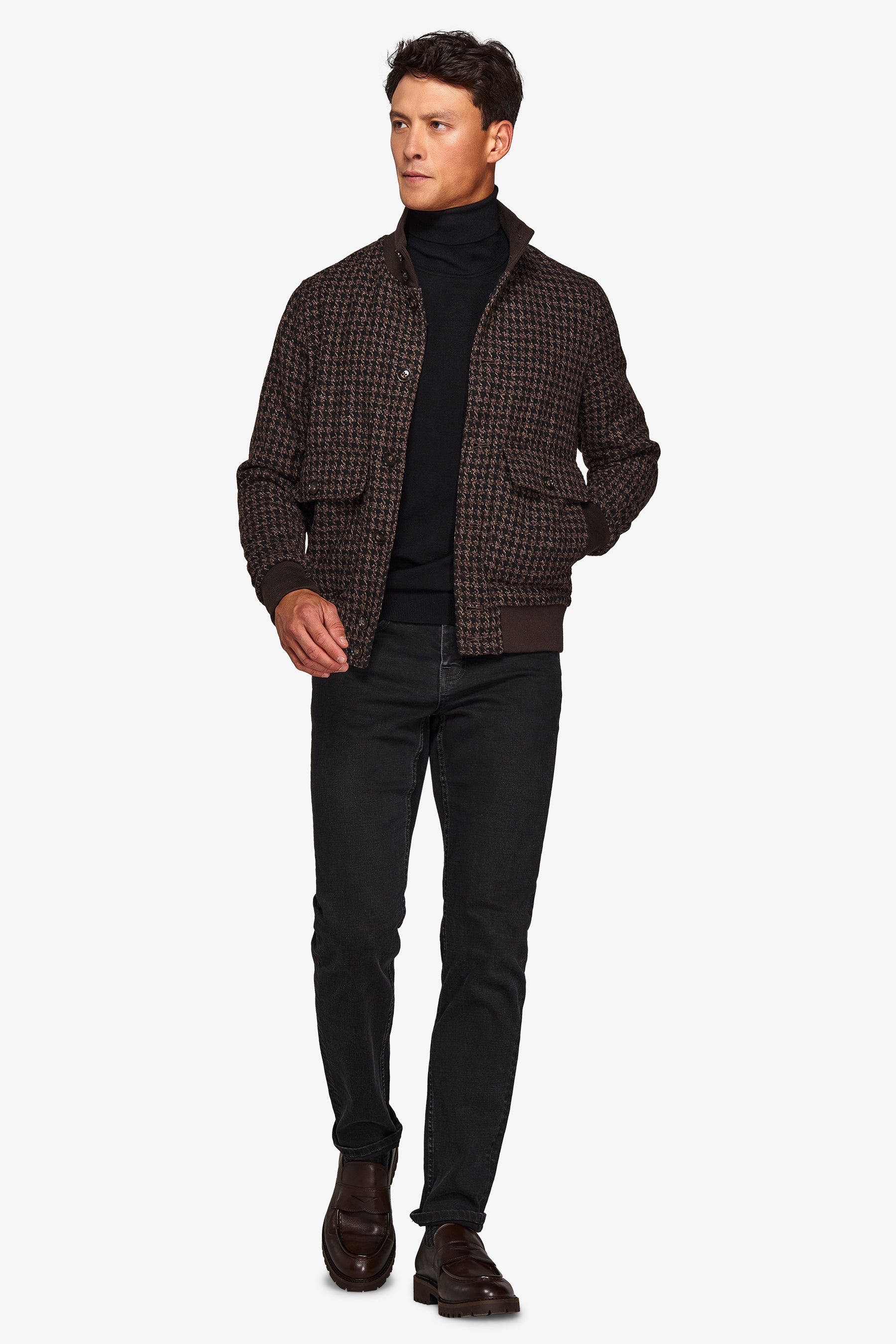 Bomber pied de poule marrone-Dan John