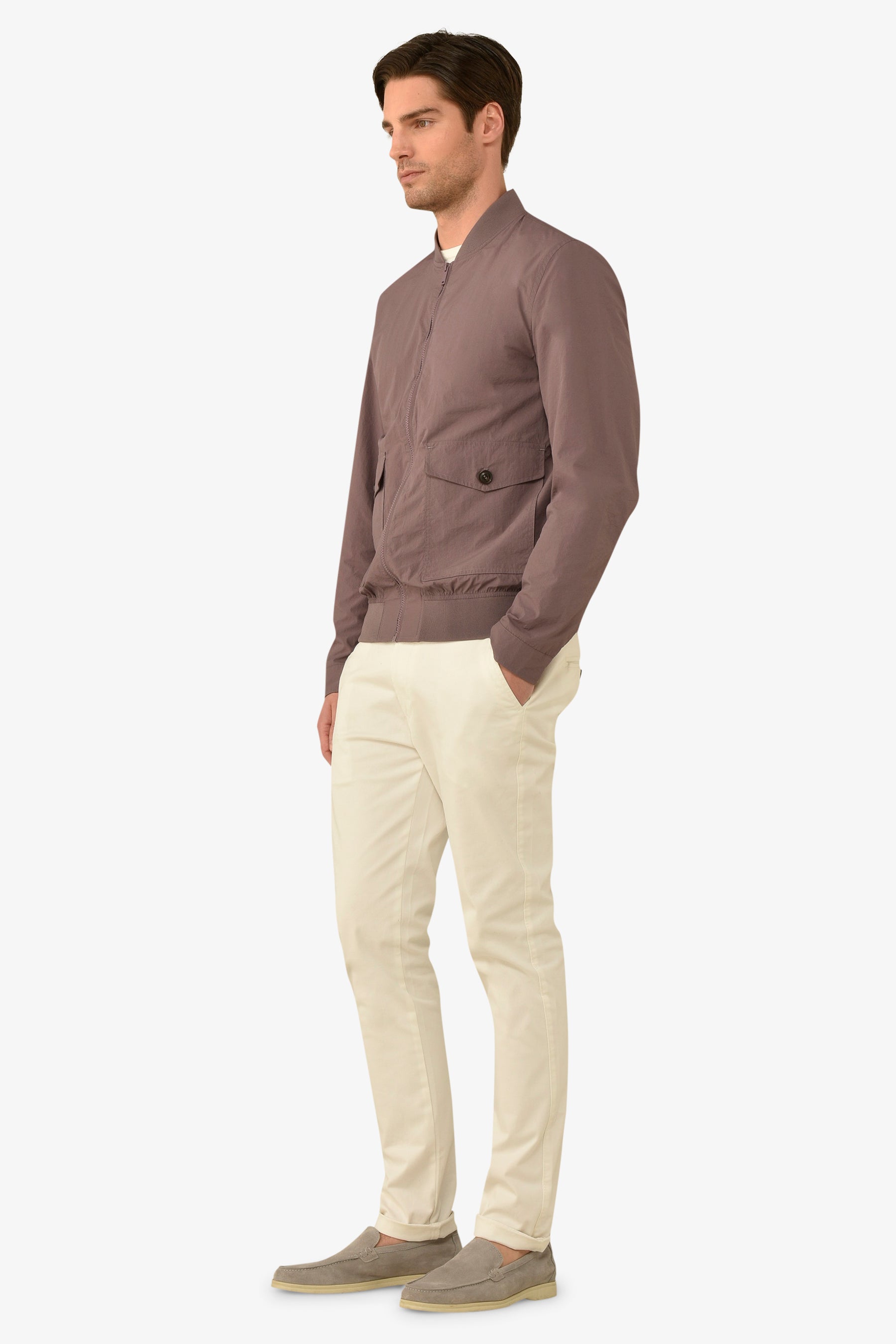 Bomber tasche con pattina melanzana-Dan John