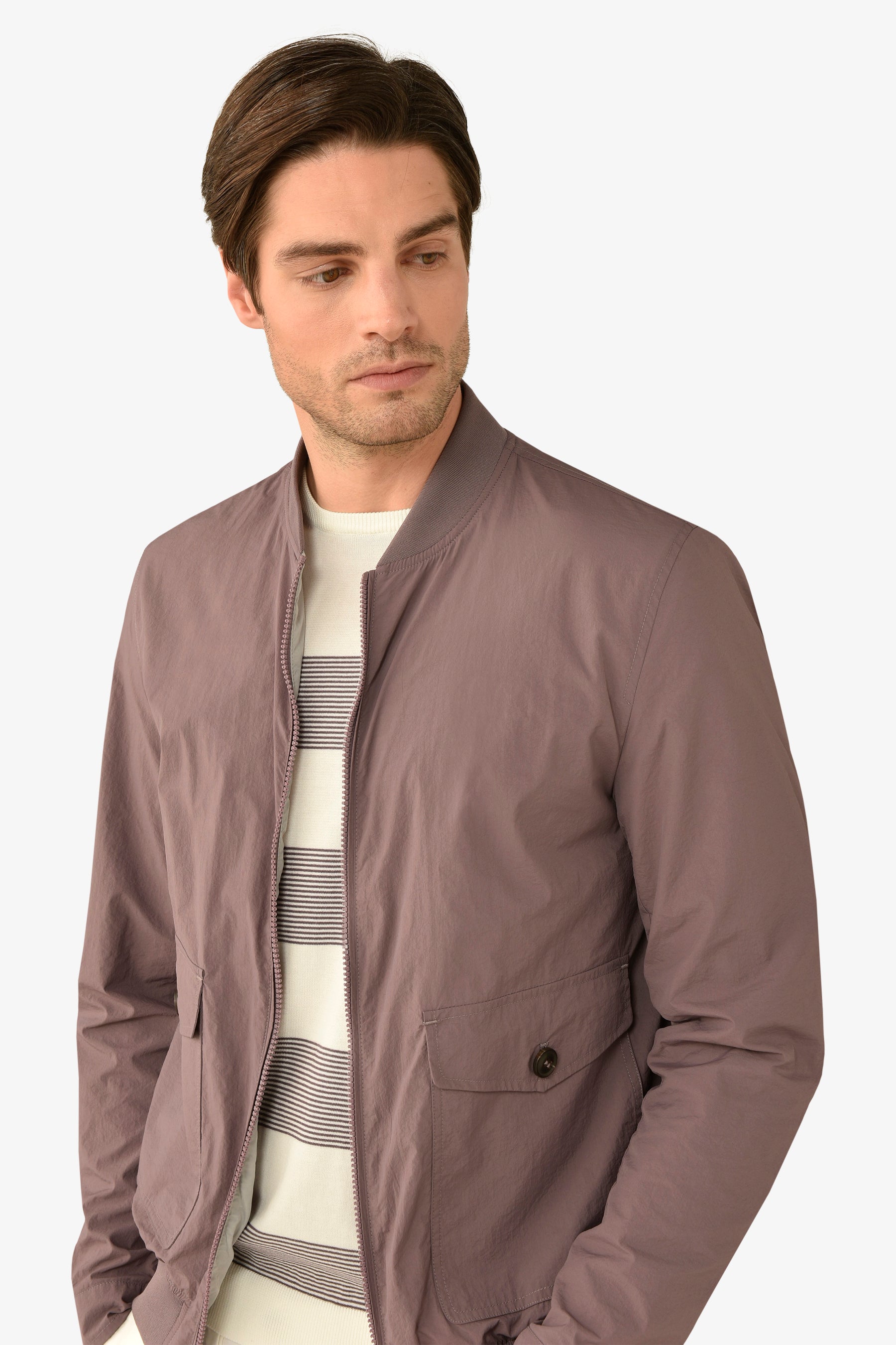 Bomber tasche con pattina melanzana-Dan John