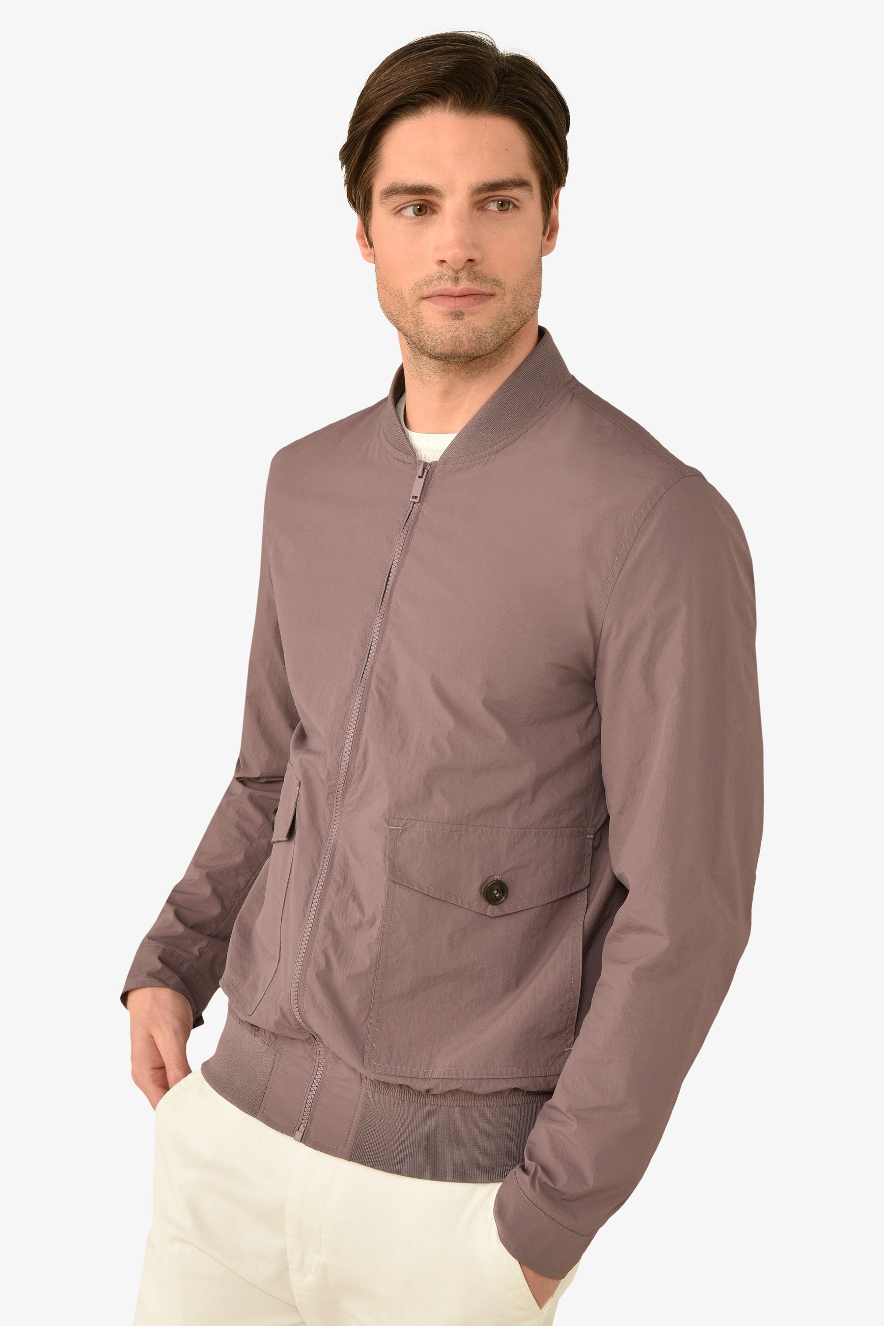 Bomber tasche con pattina melanzana-Dan John