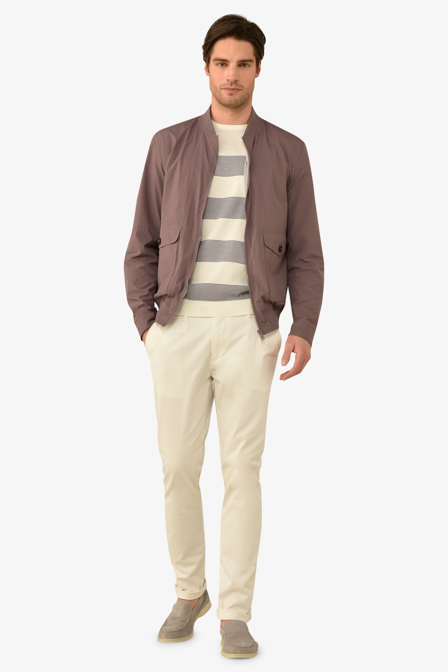 Bomber tasche con pattina melanzana-Dan John