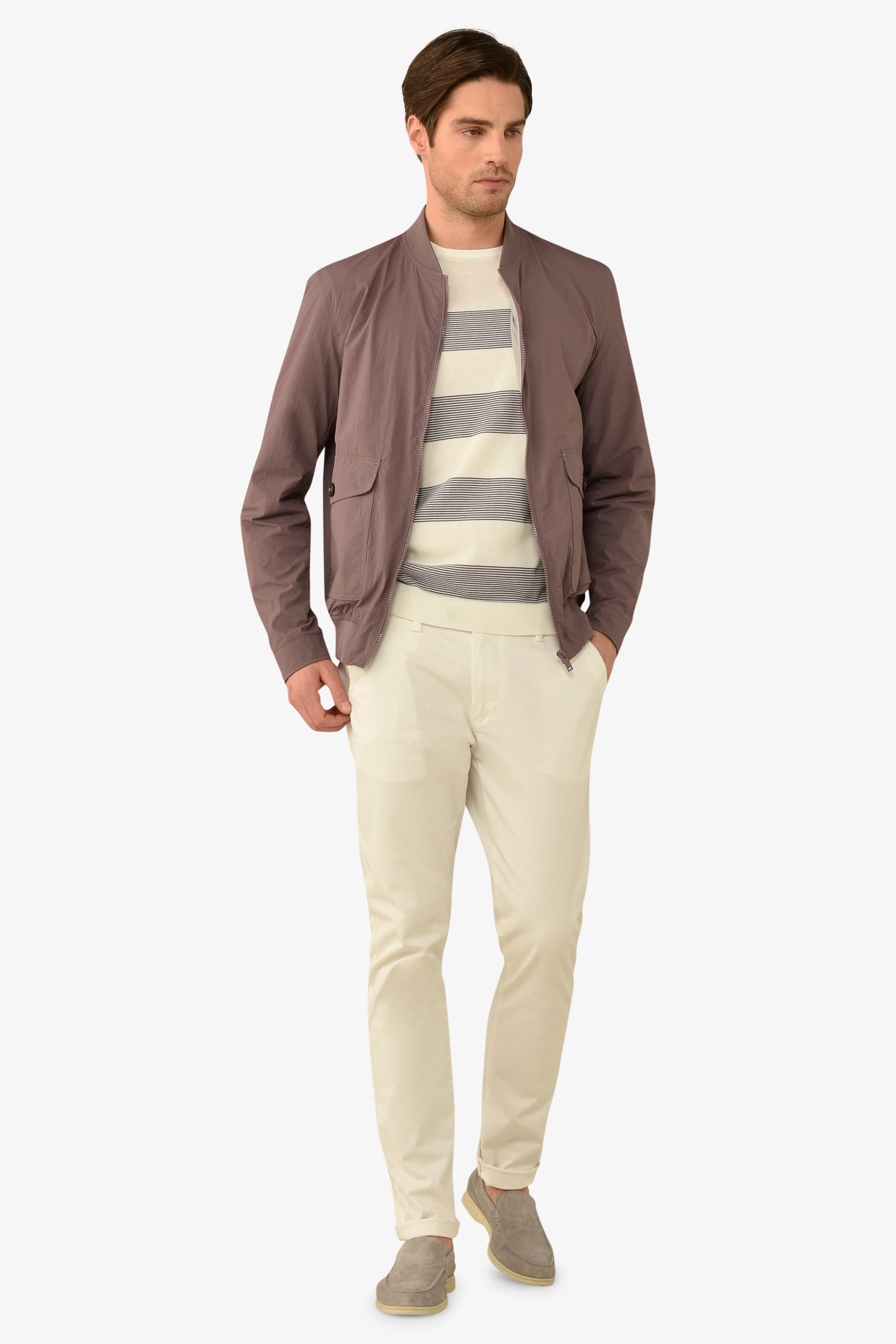 Bomber tasche con pattina melanzana-Dan John