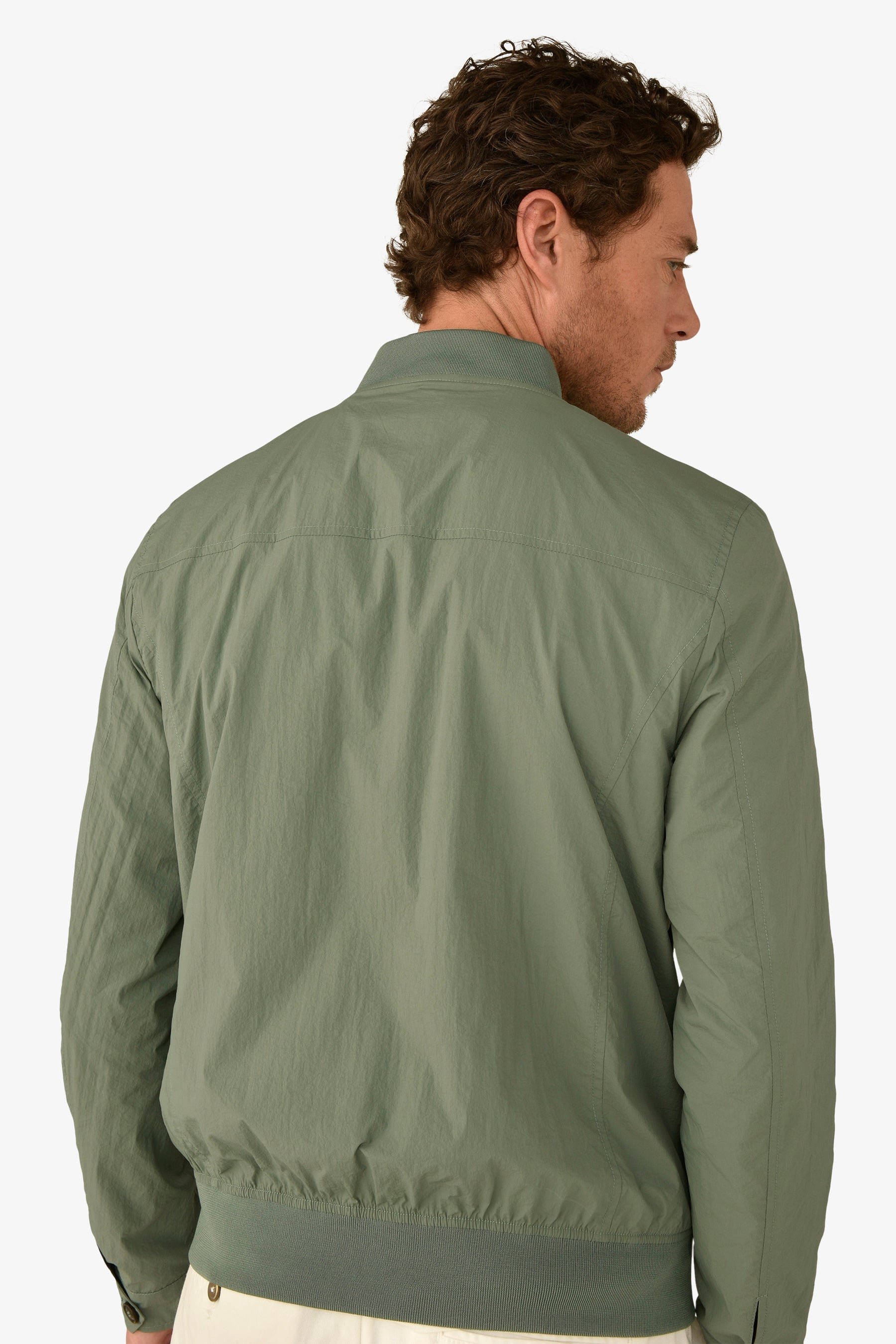 Bomber tasche con pattina verde malva-Dan John