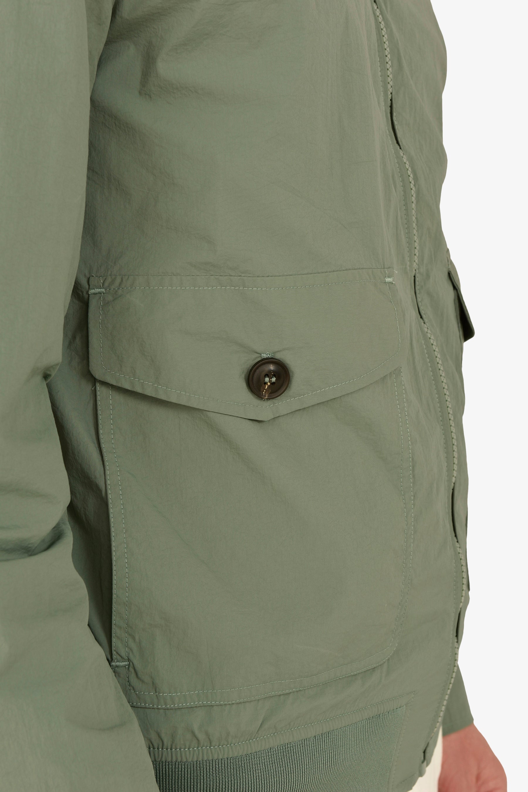 Bomber tasche con pattina verde malva-Dan John