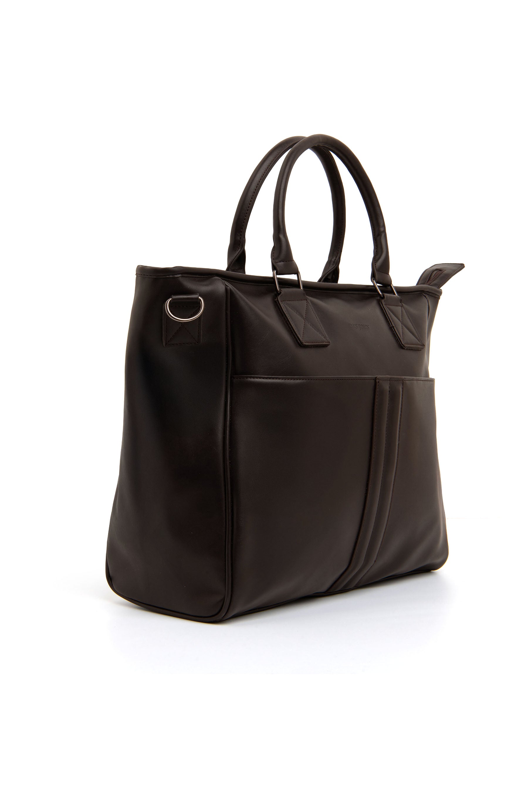 Doppelhenkeltasche in Dunkelbraun