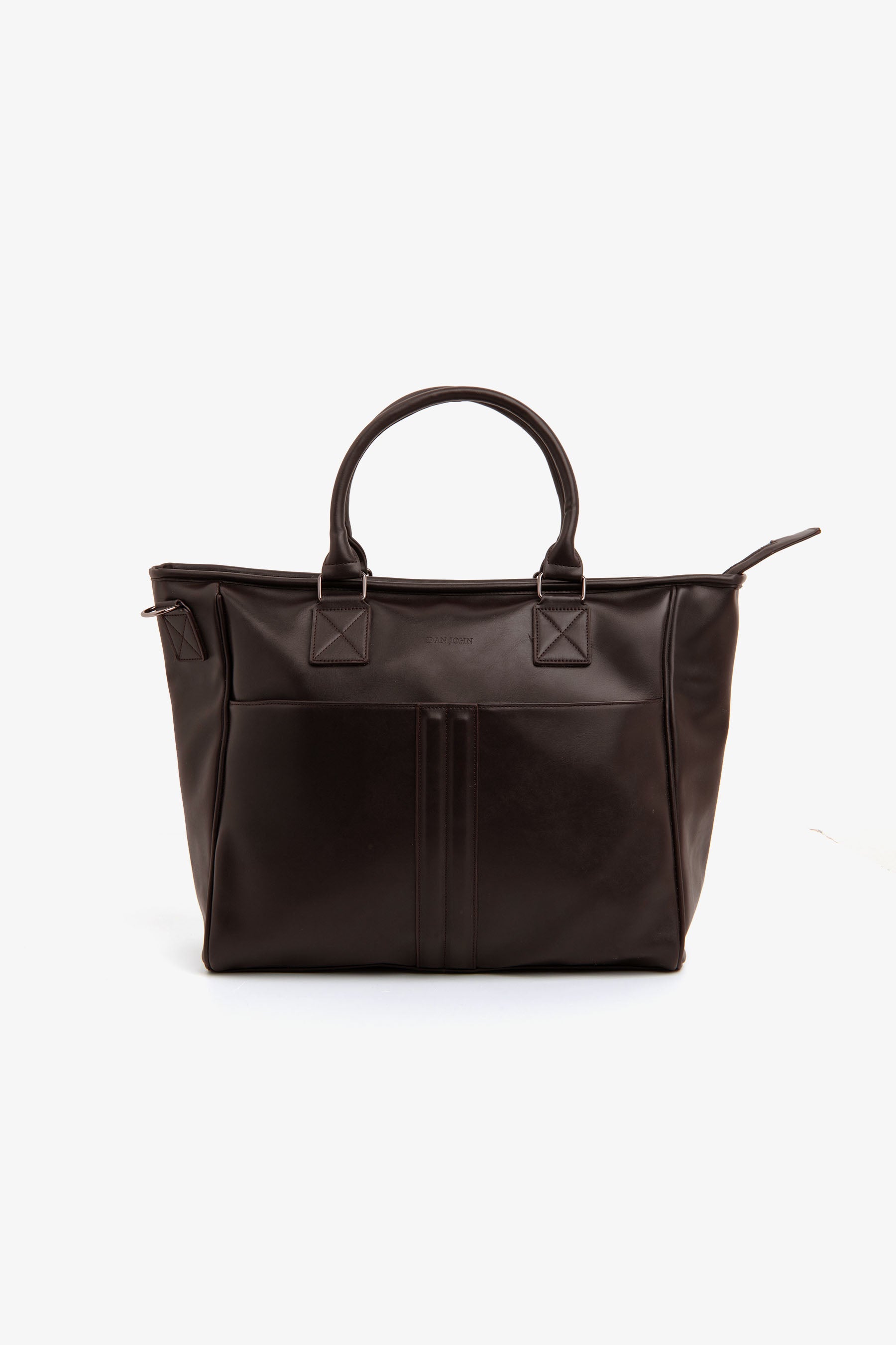 Dark brown double handle bag
