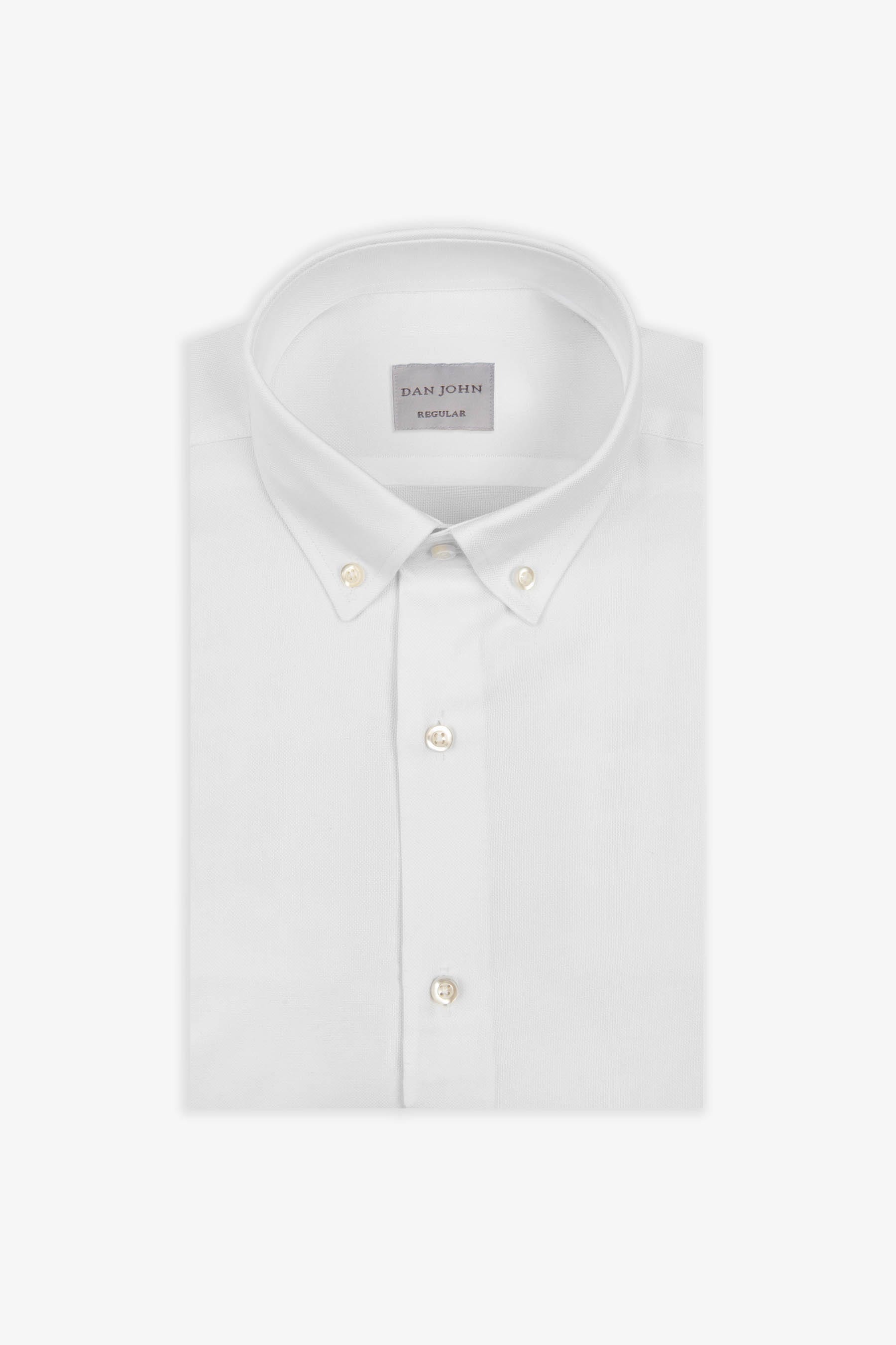 Camicia oxford button down bianca-Dan John