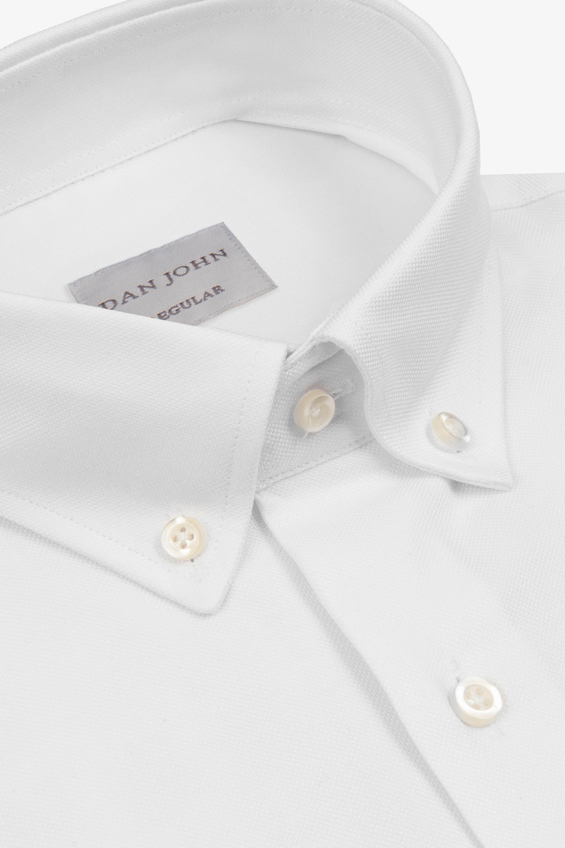 Camicia oxford button down bianca-Dan John