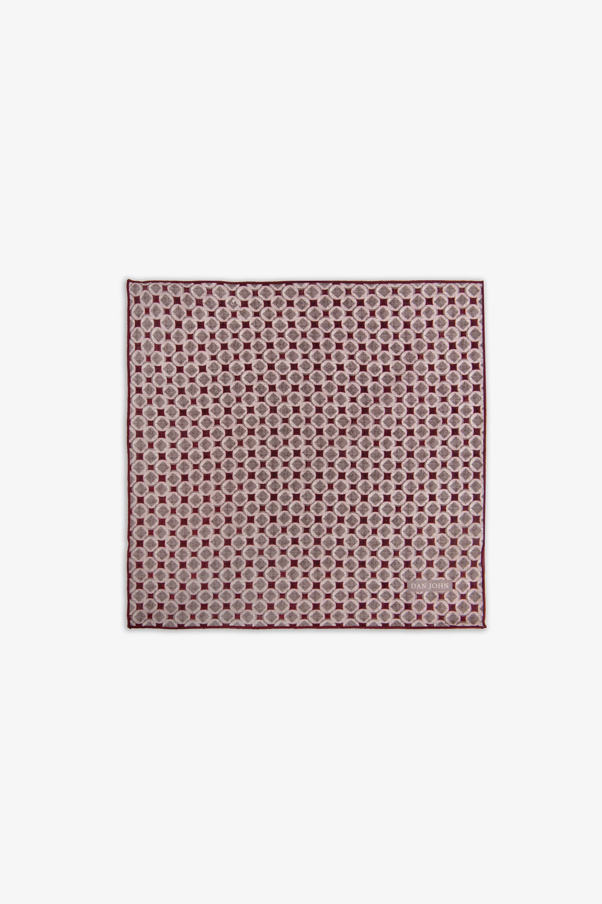 Pochette disegno geometrico bordeaux