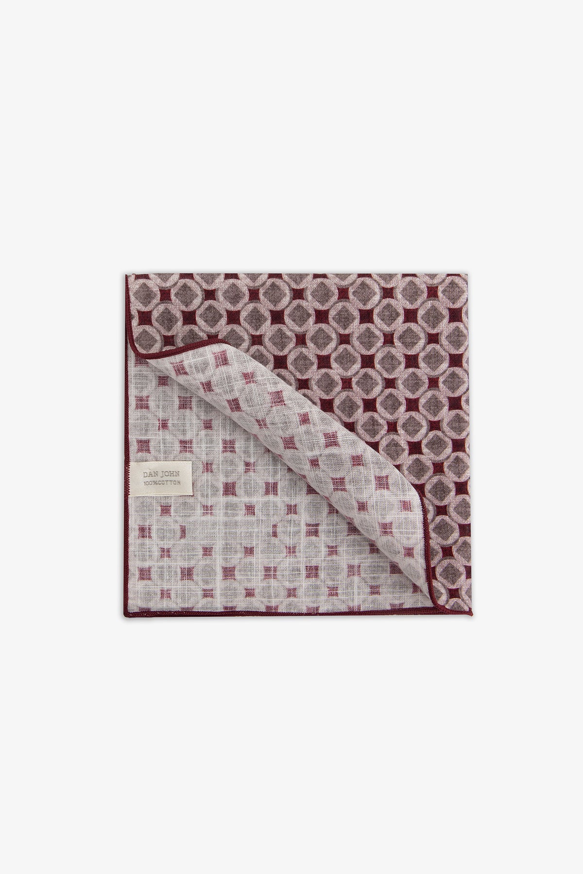 Pochette disegno geometrico bordeaux