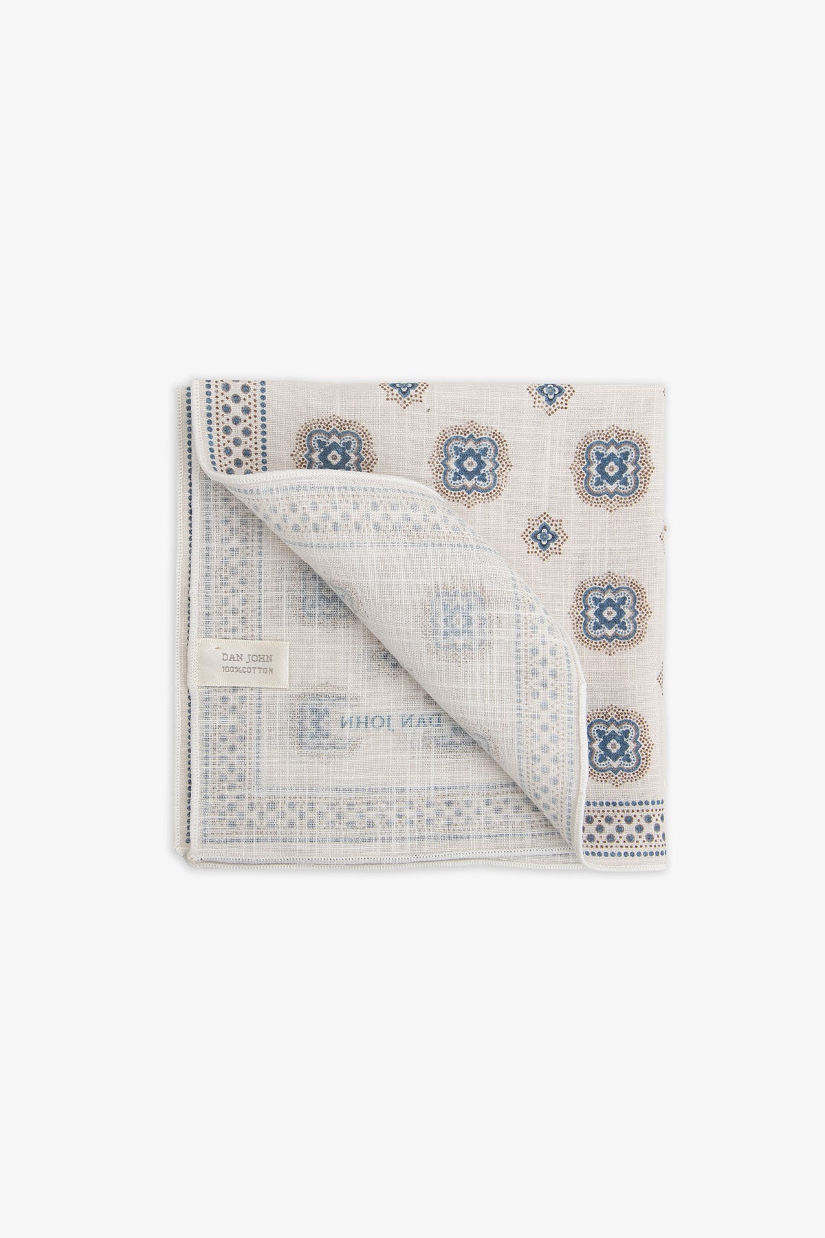 Pochette disegno geometrico panna