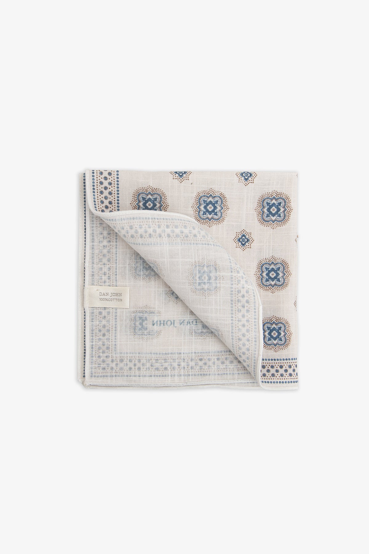 Pochette disegno geometrico panna