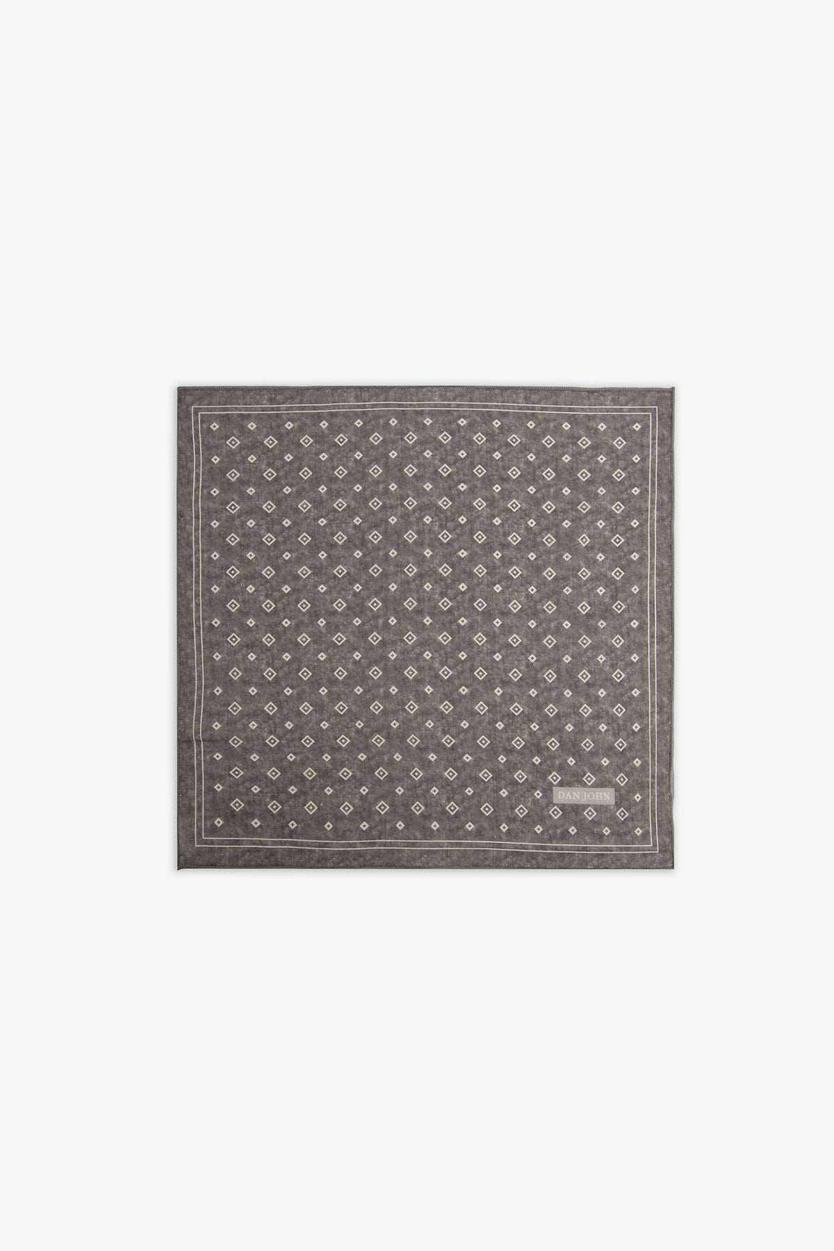 Pochette disegno rombi grigia