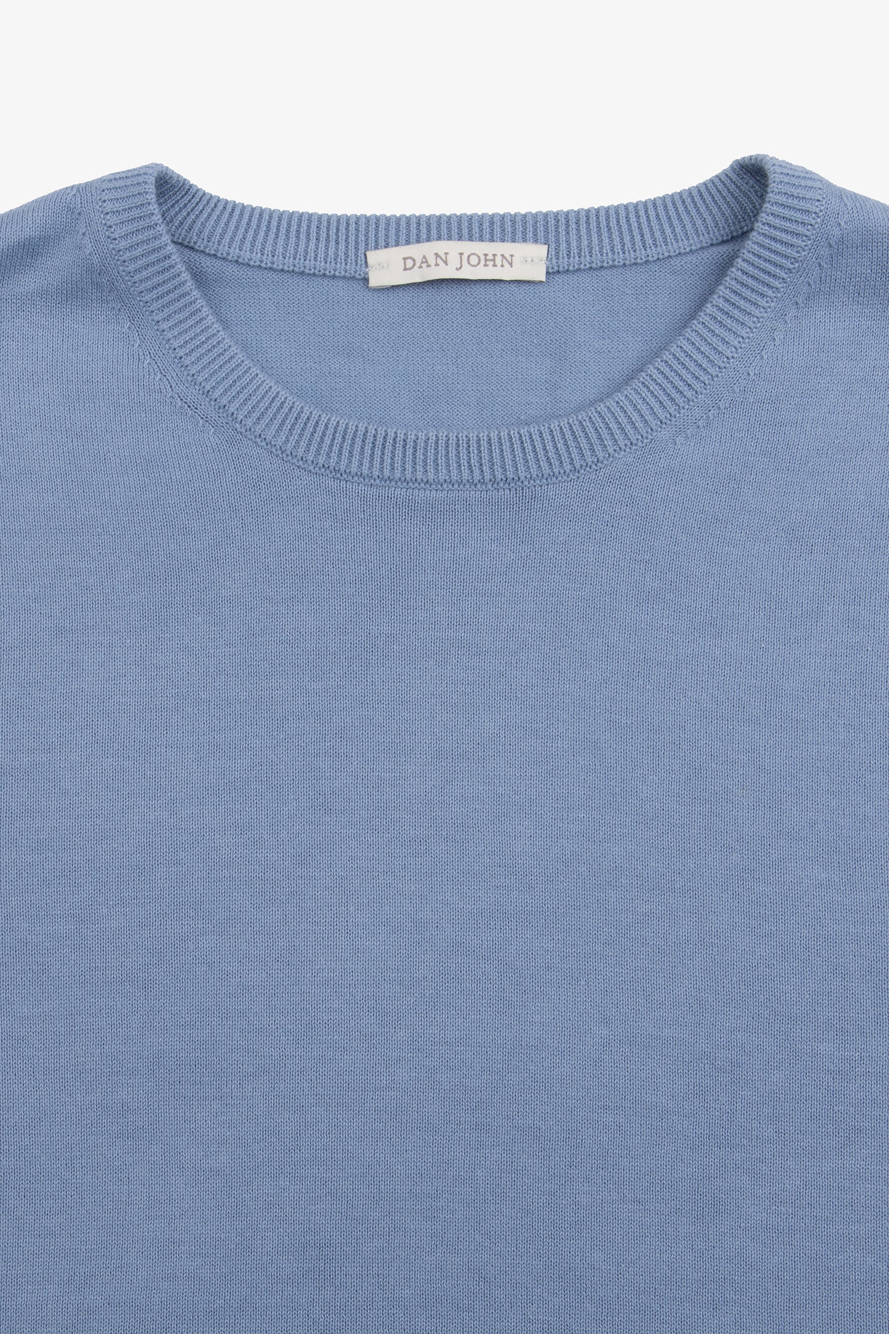 Basic-Pullover mit Rundhalsausschnitt in Hellblau