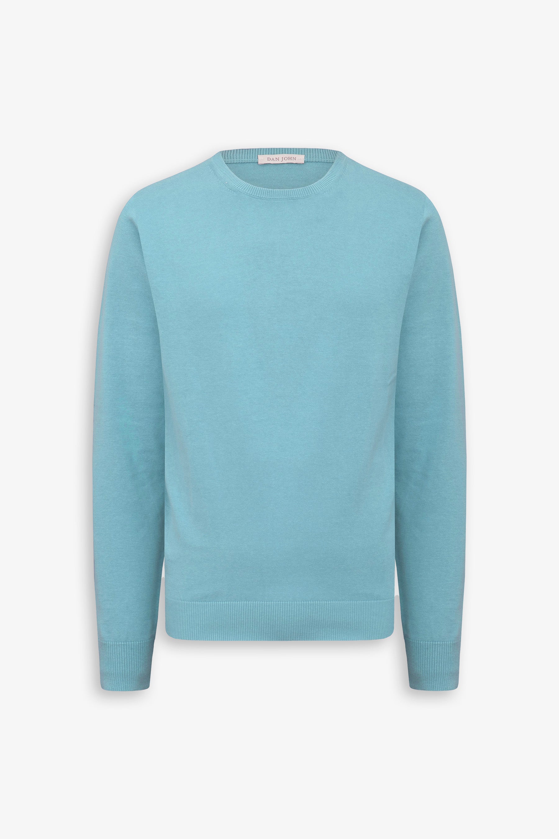 Maglia girocollo cotone turchese-Dan John