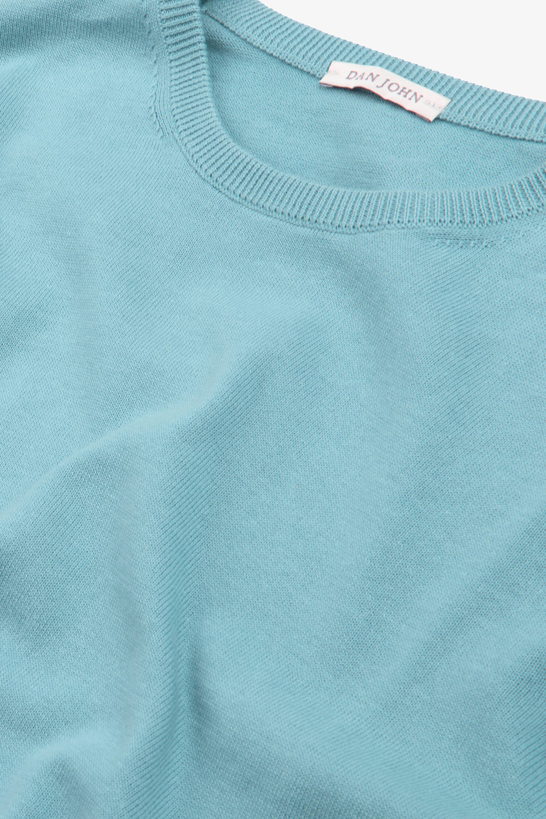 Maglia girocollo cotone turchese-Dan John