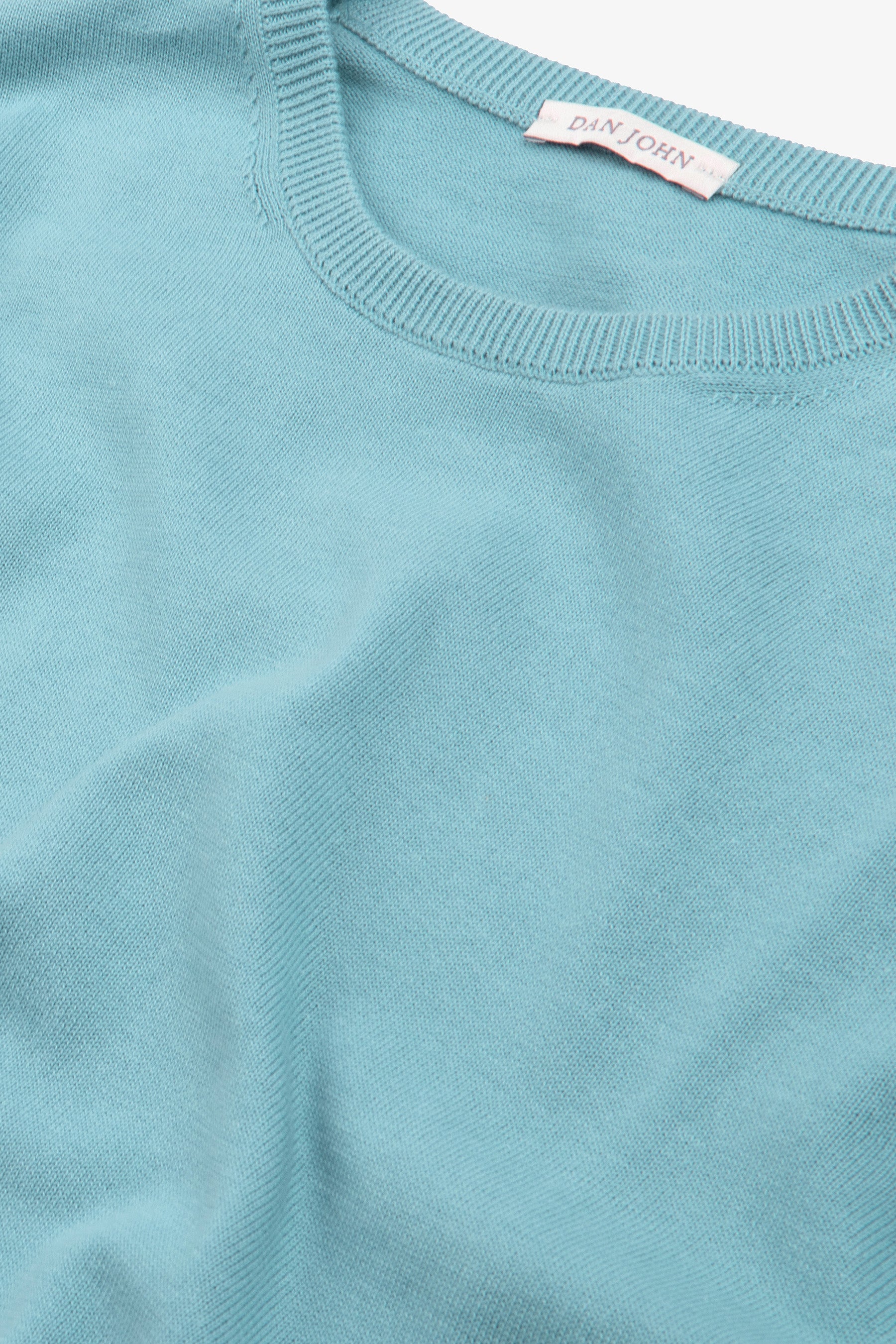 Maglia girocollo cotone turchese-Dan John