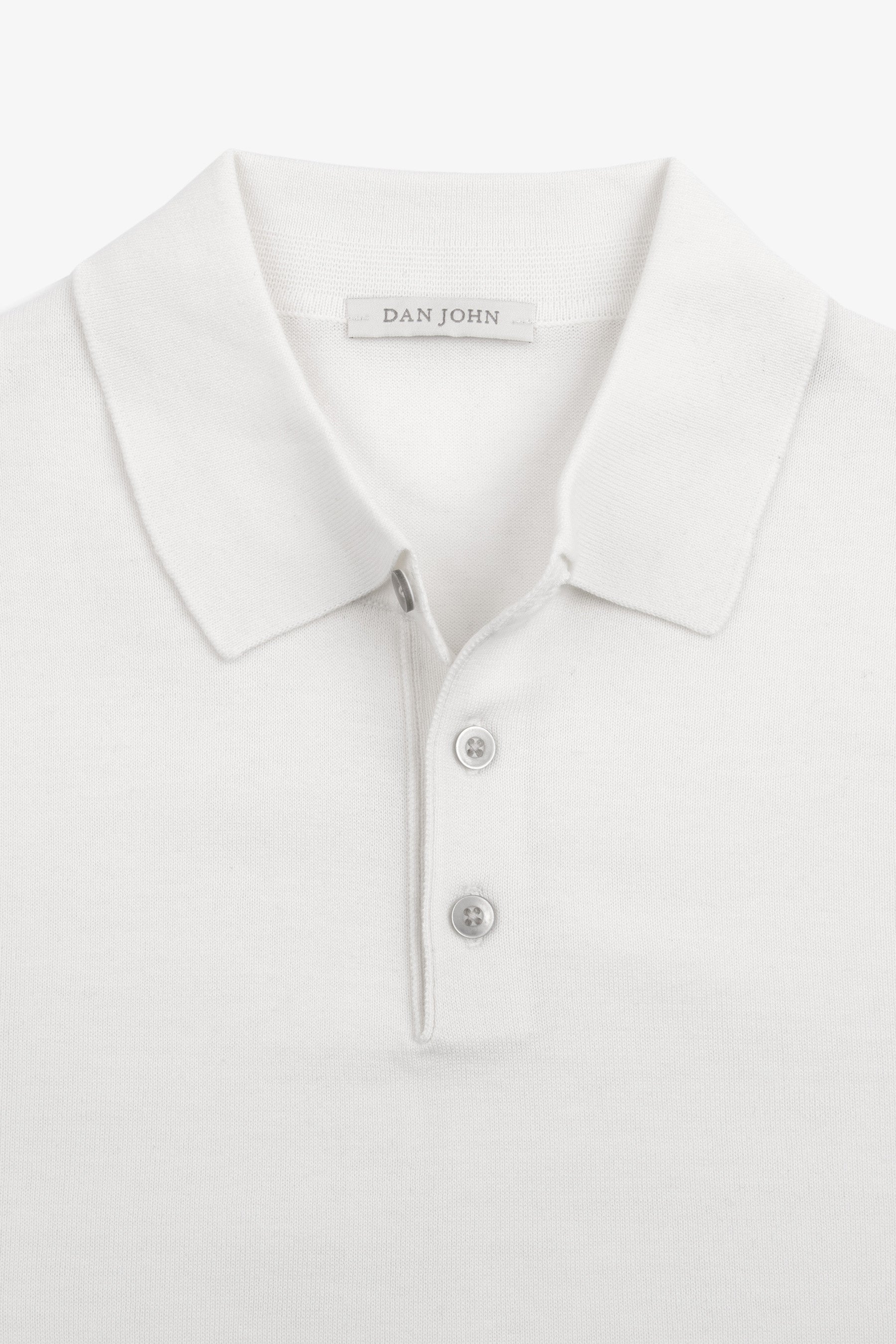 Polo in maglia bianca-Dan John