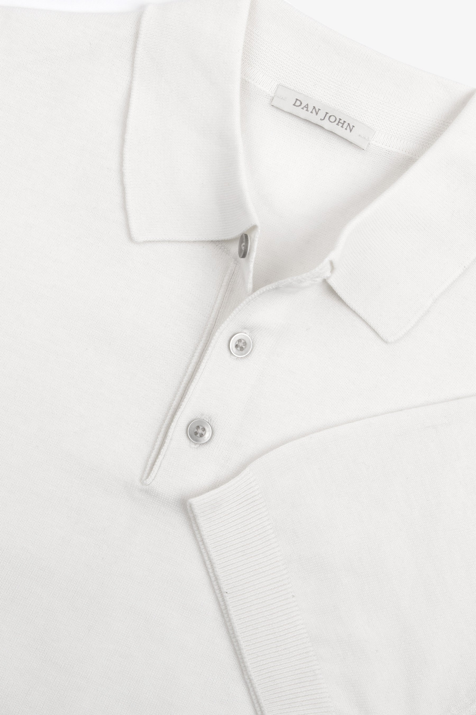 Polo in maglia bianca-Dan John
