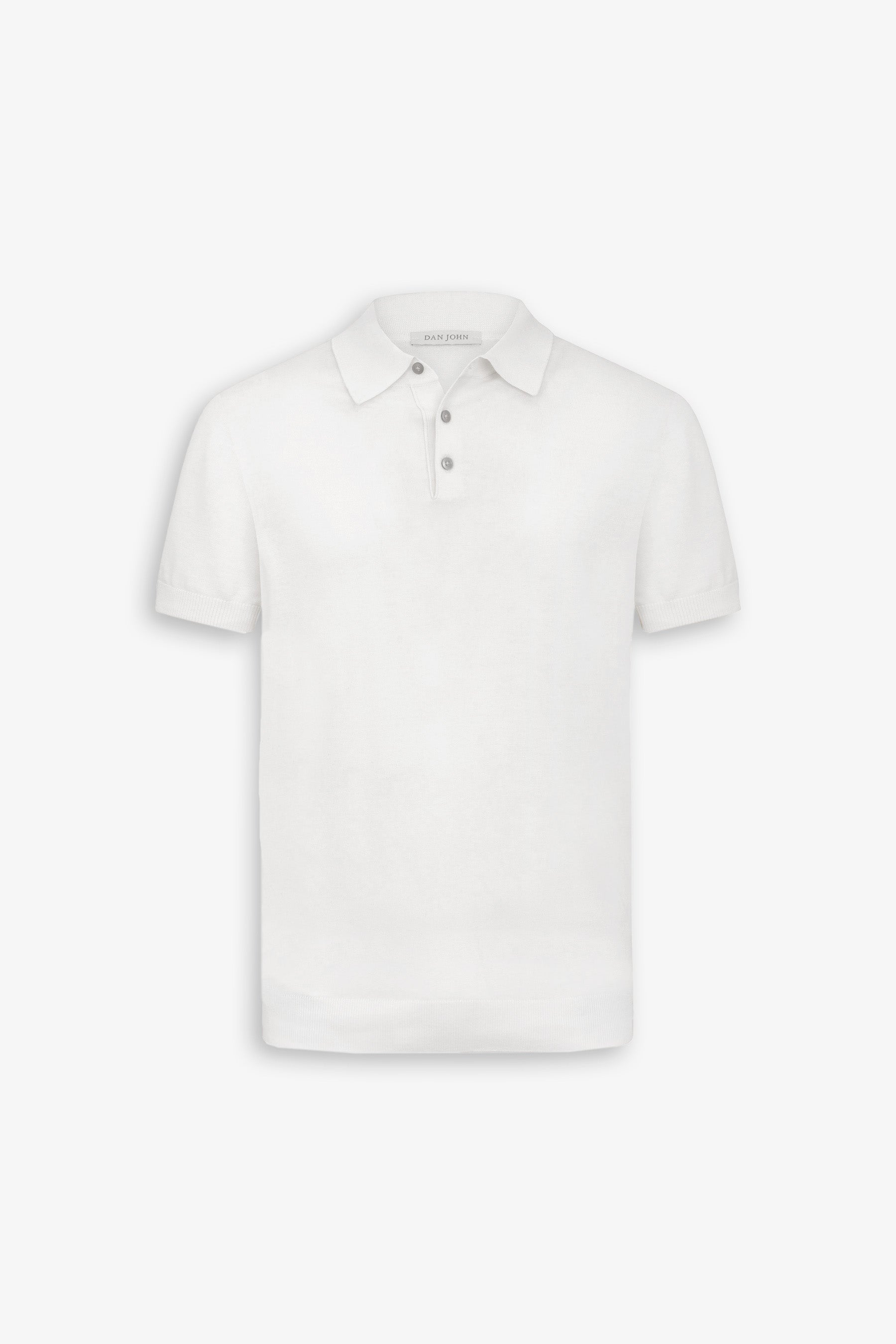 Polo in maglia bianca-Dan John