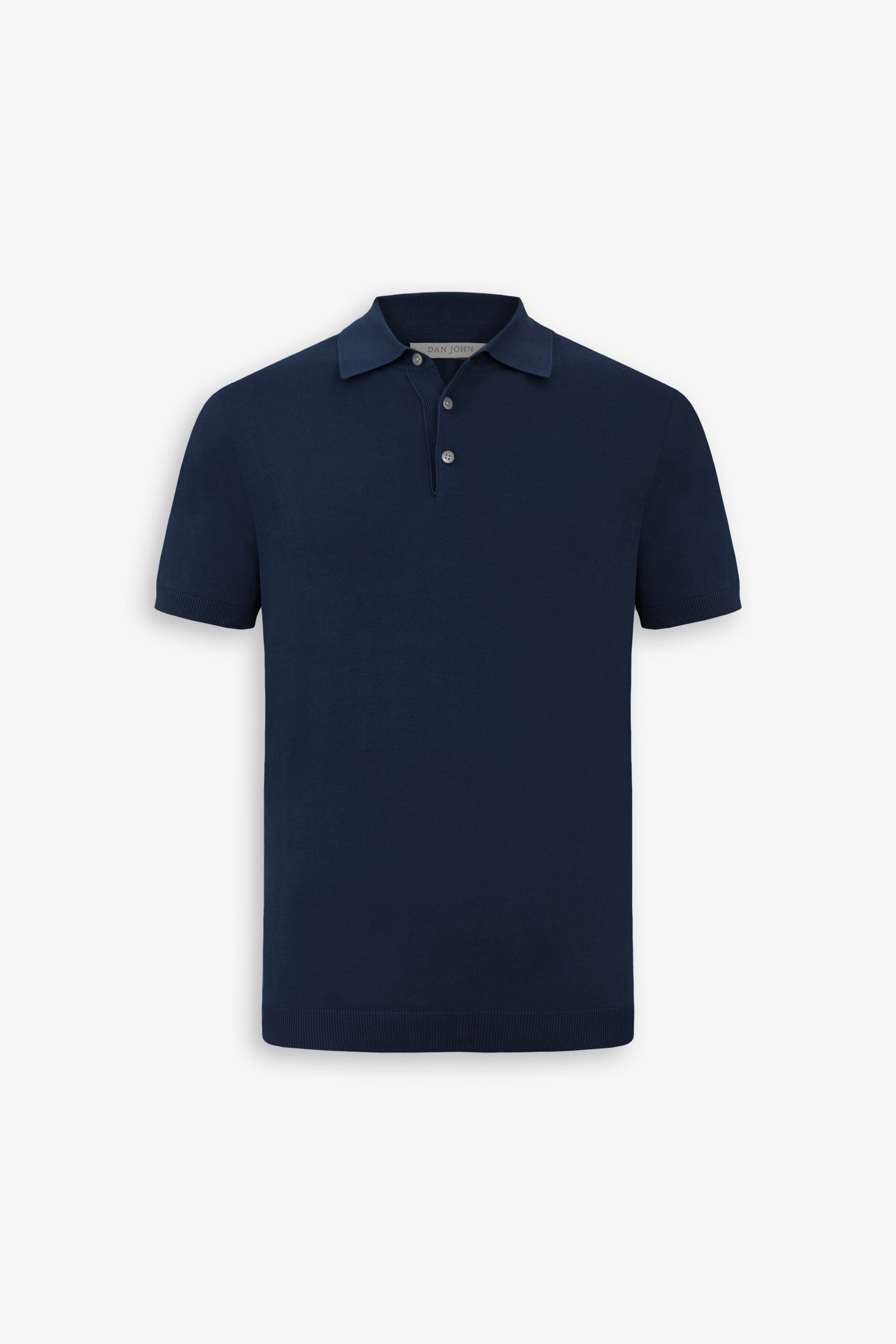 Polo in maglia blu-Dan John
