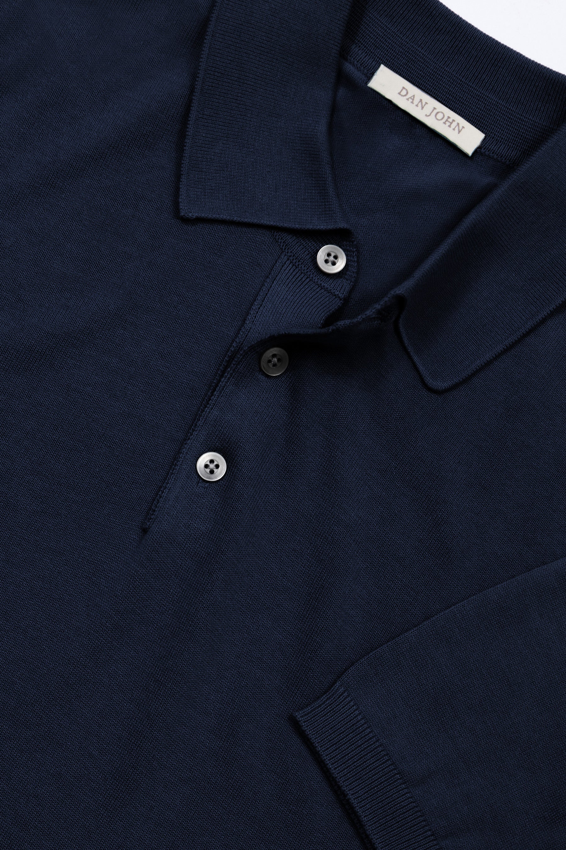 Polo in maglia blu-Dan John