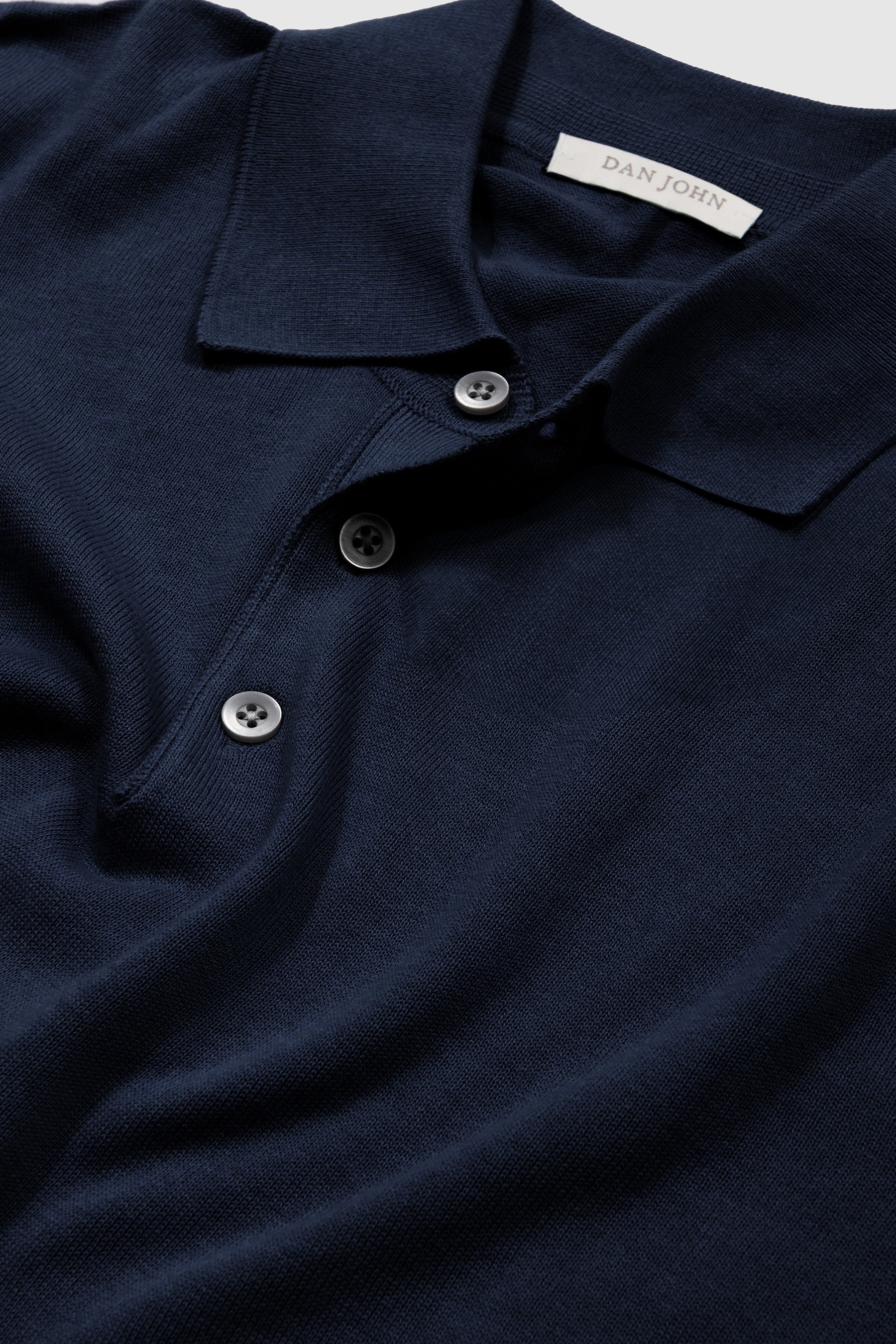 Polo in maglia blu-Dan John