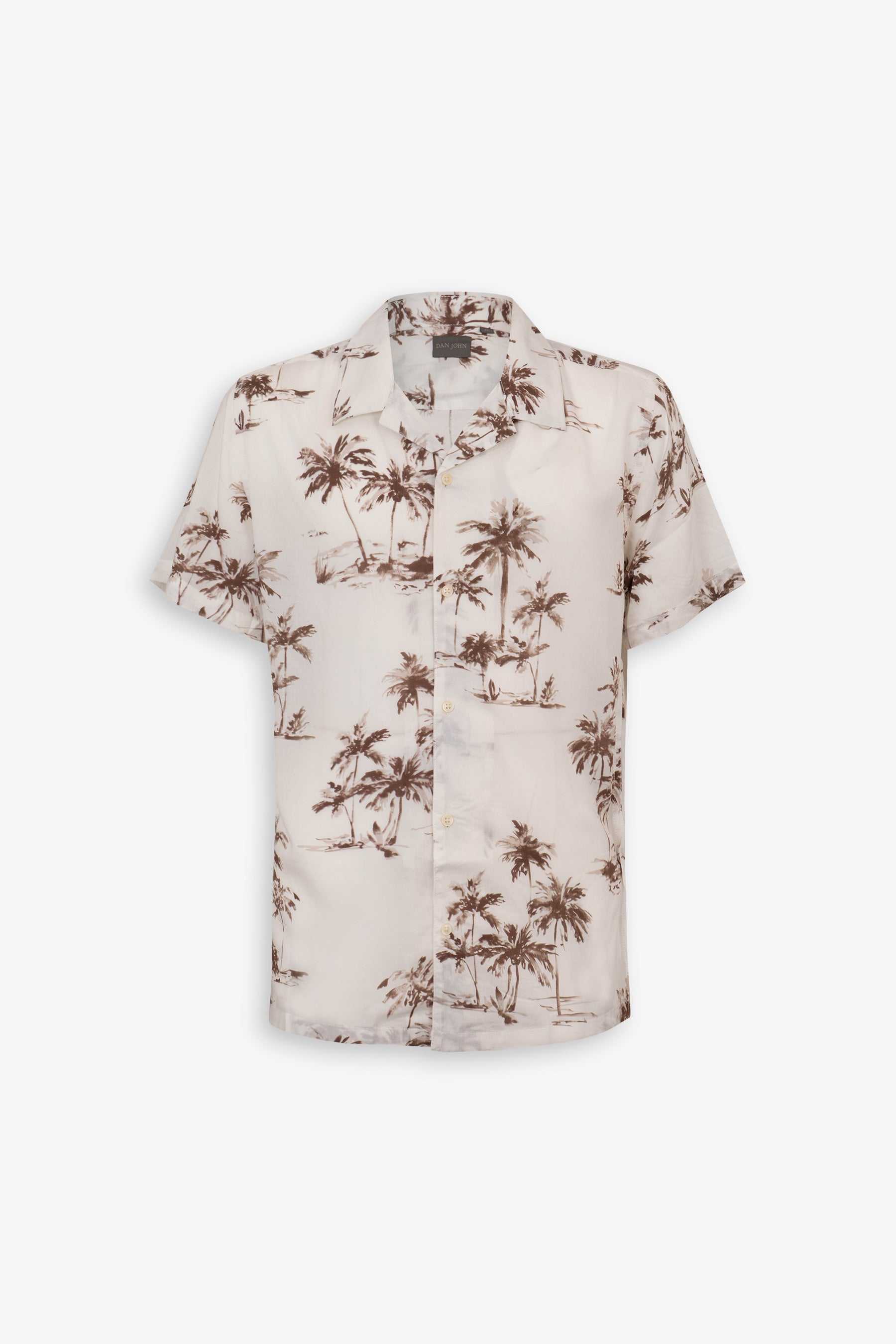 Camicia Hawaiana fantasia palme bianca-Dan John