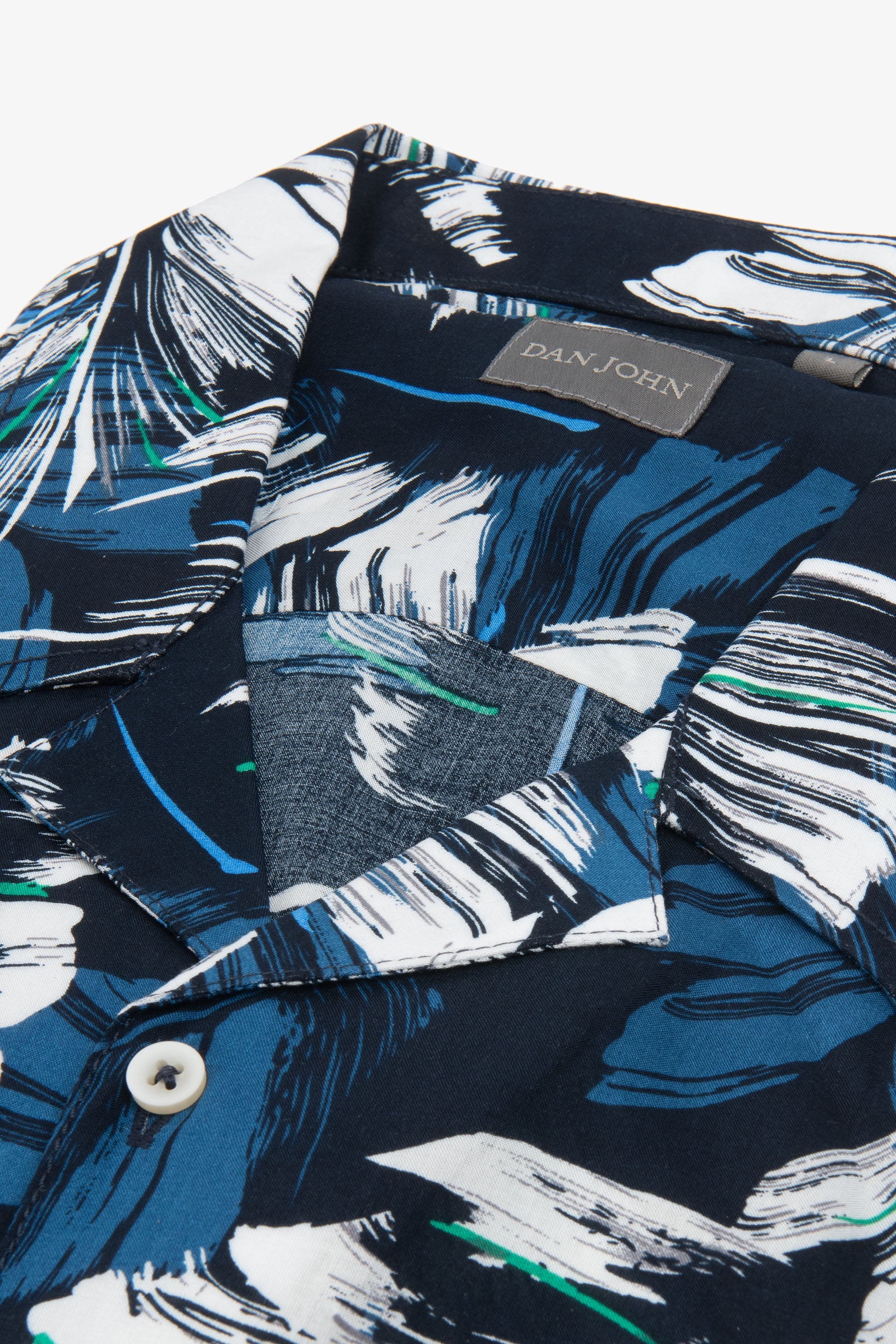 Camicia Hawaiana fantasia palme blu-Dan John