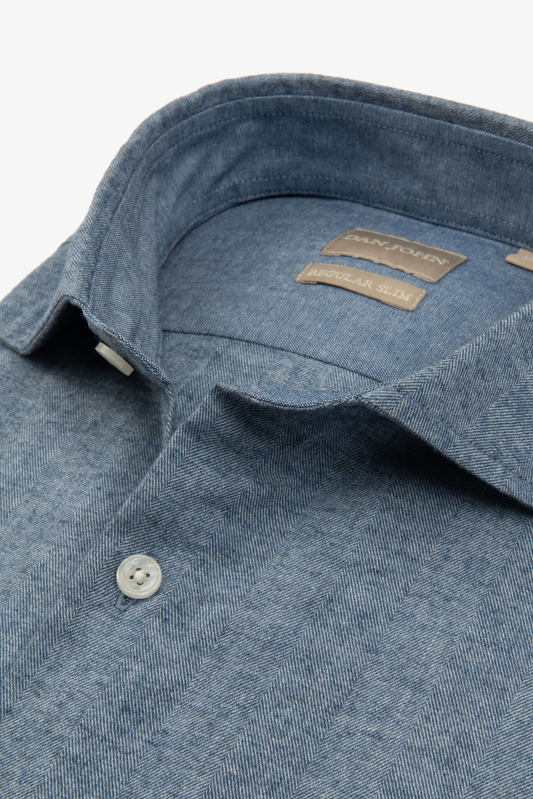 Camicia flanella celeste-Dan John