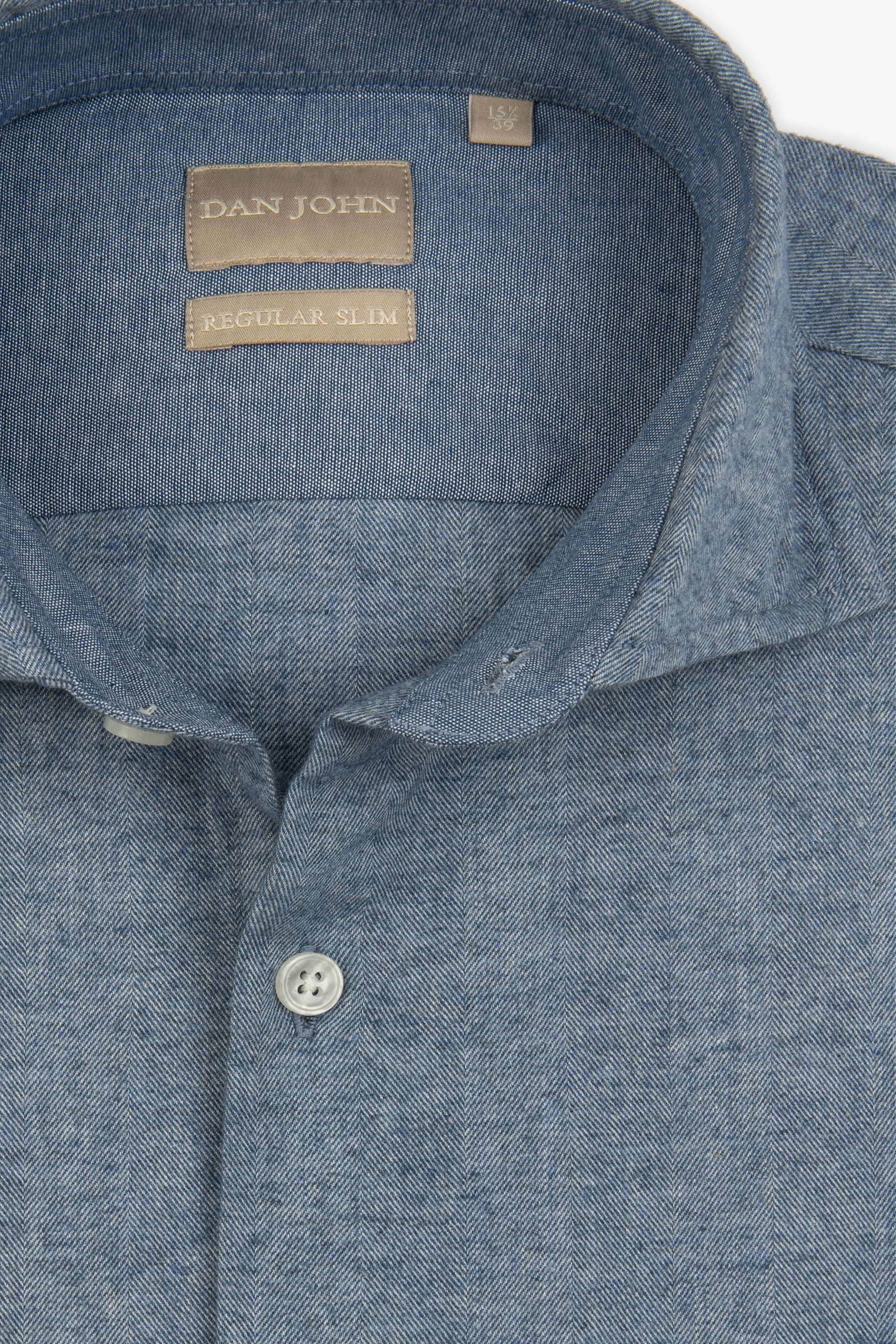 Camicia flanella celeste-Dan John