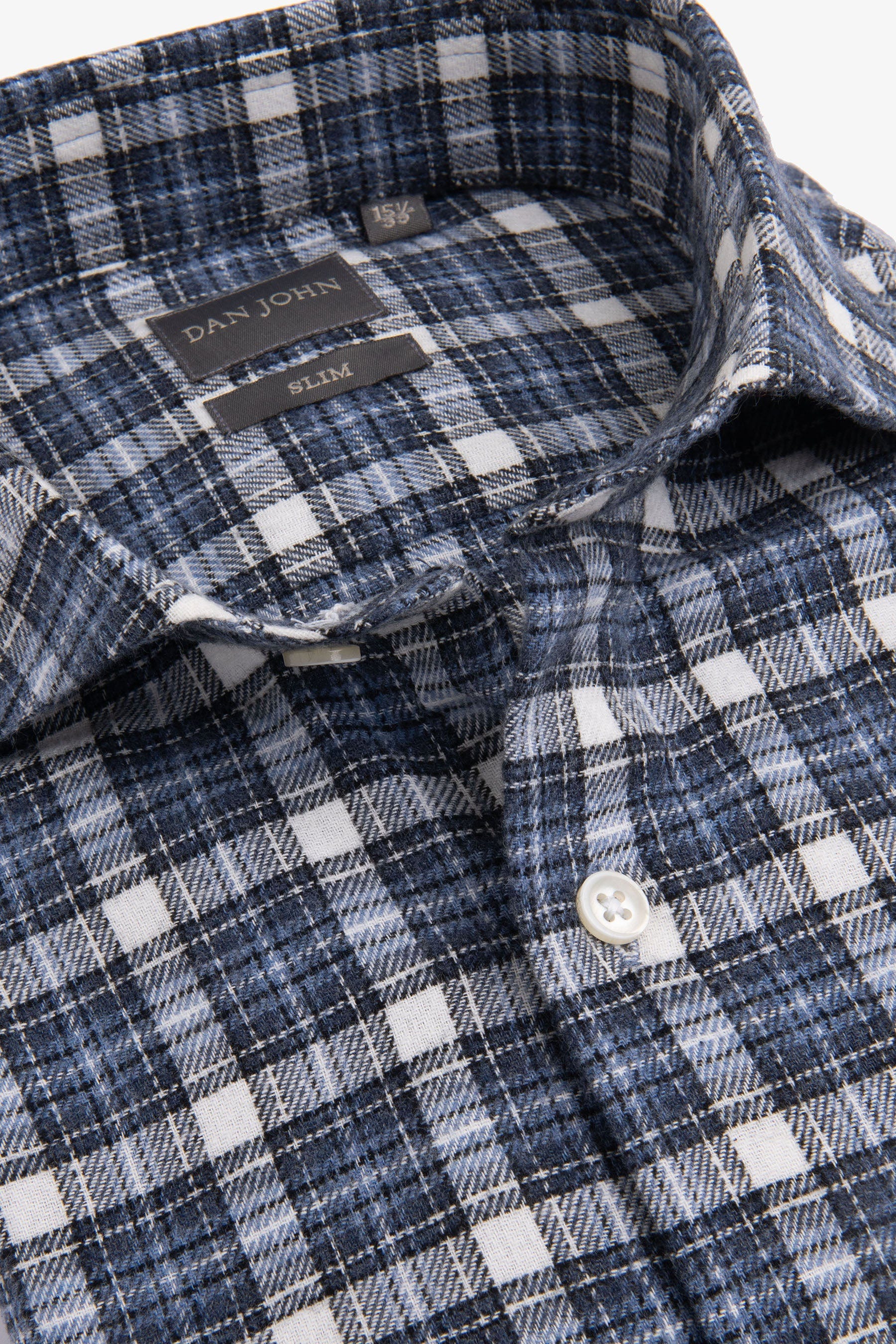 Camicia in flanella check slim avion-Dan John
