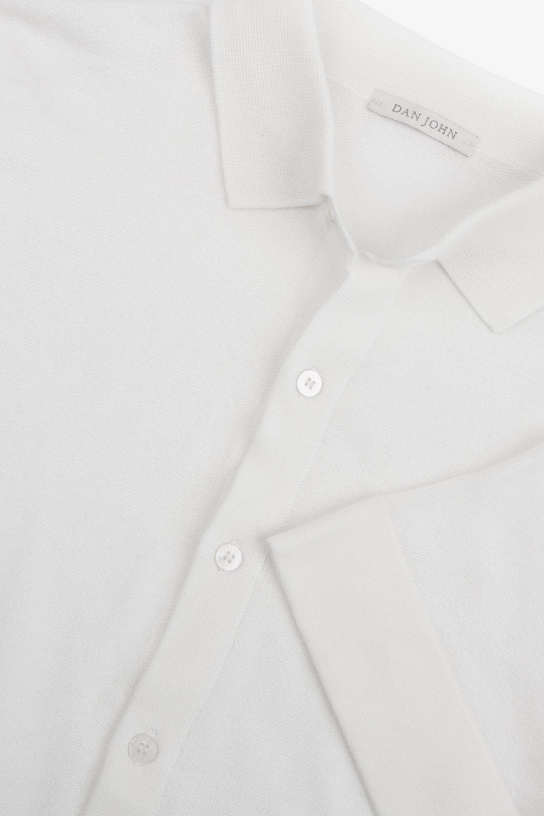 Camicia in maglia maniche corte bianca-Dan John